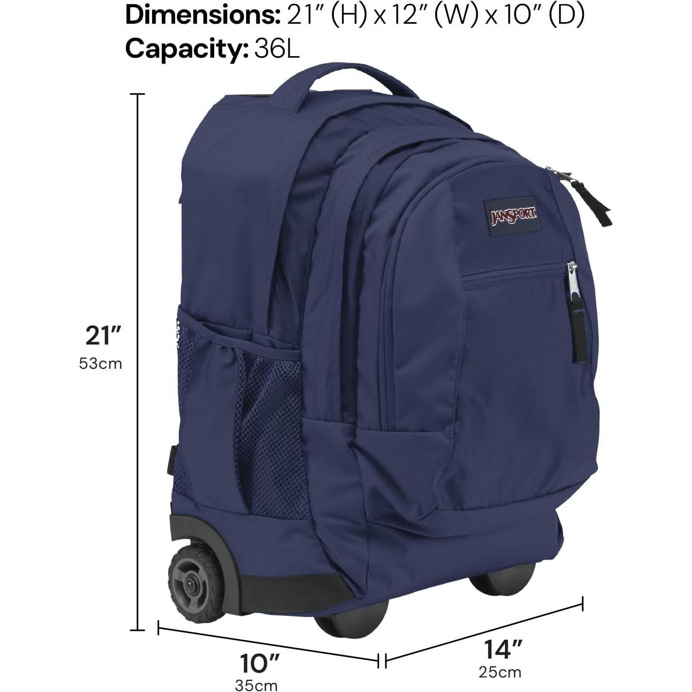 Mochila con Ruedas JanSport Driver 8 - Laptop 15" - Negro