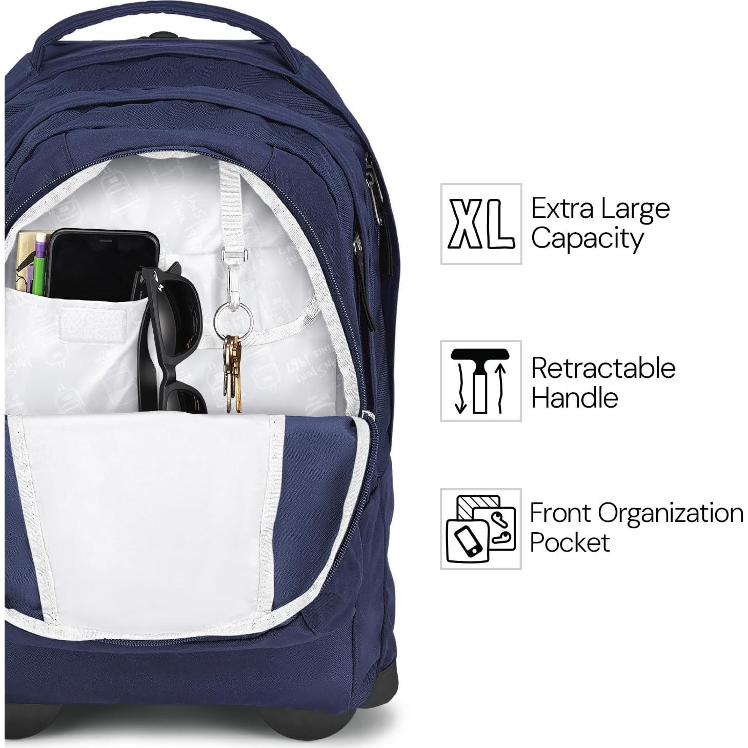 Mochila con Ruedas JanSport Driver 8 - Laptop 15" - Negro