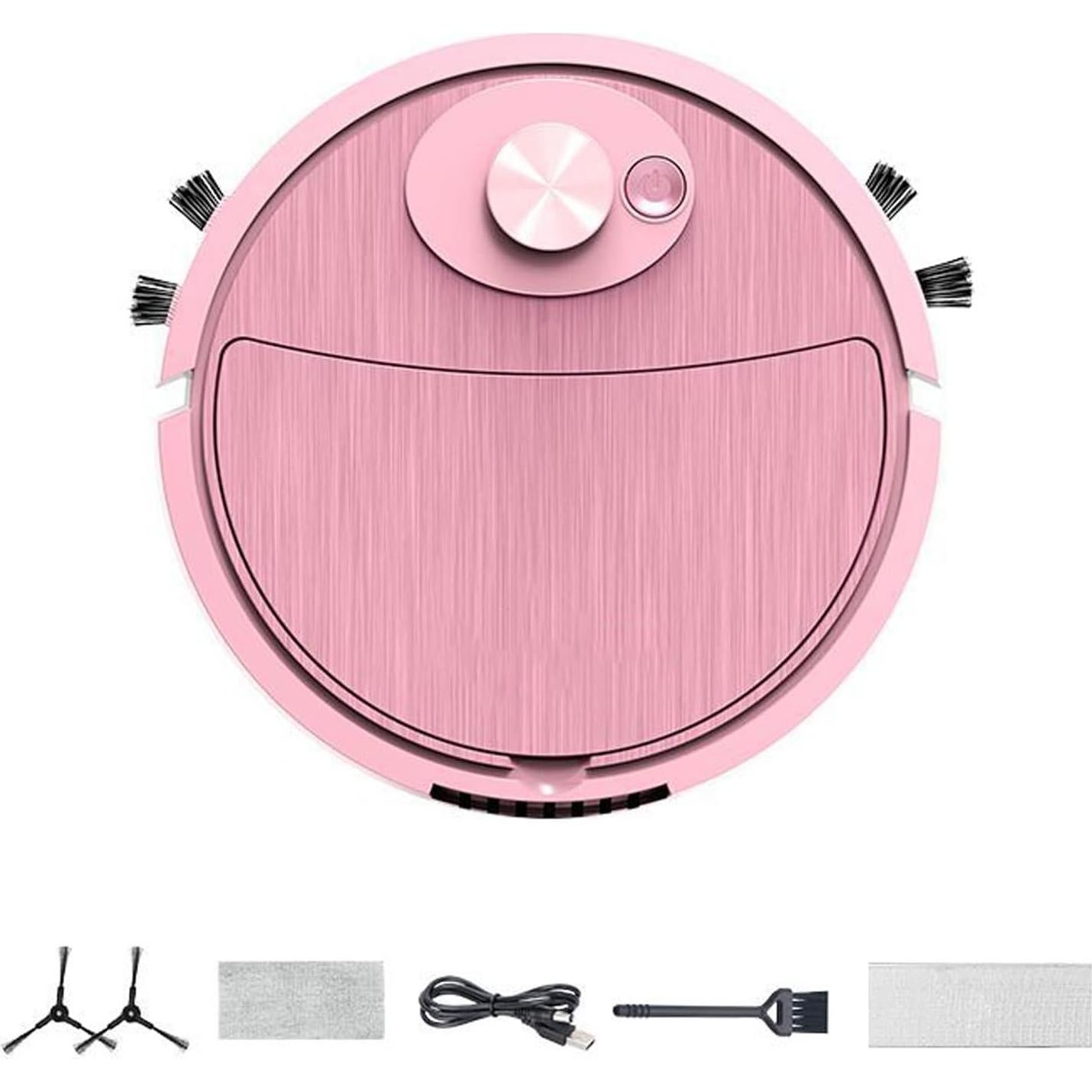 Robot Aspirador Sarkoyar Rosa Recargable 3 en 1 800mAh