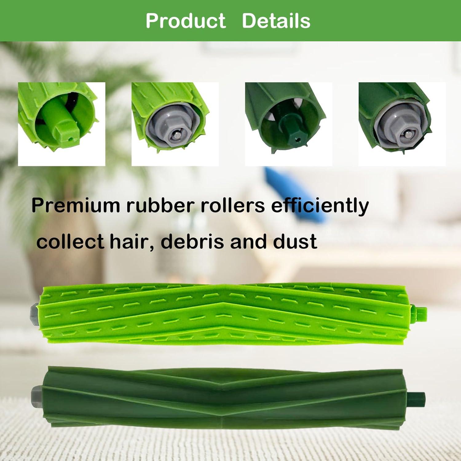 3 Juegos de Cepillos de Rodillo de Goma iKuKurun para iRobot Roomba