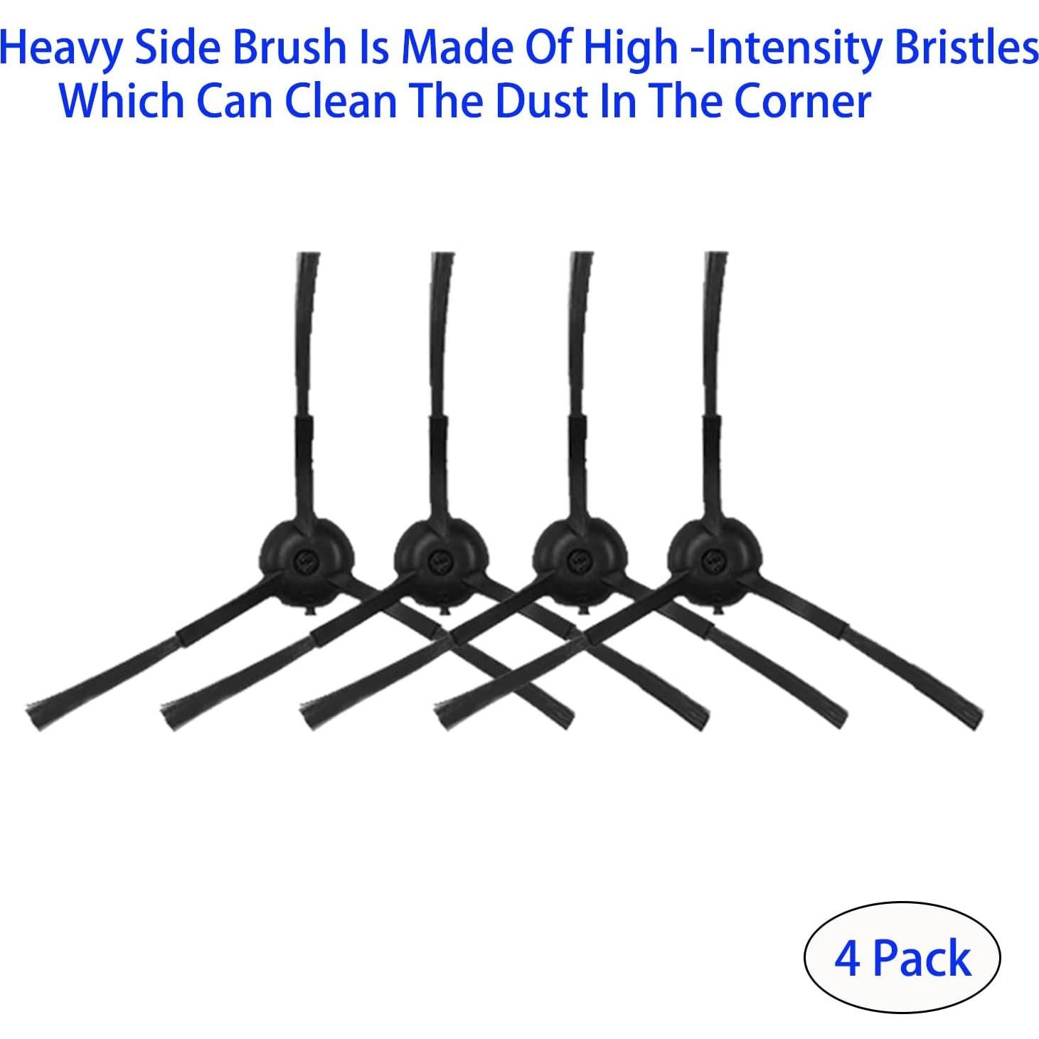 Replacement Accessories Set for Roidmi EVE Plus Robot Vacuum Include 1Main Brush 4 Side Brushes 2 Filters 2 Mop Pads 2 Dust Bags Parts