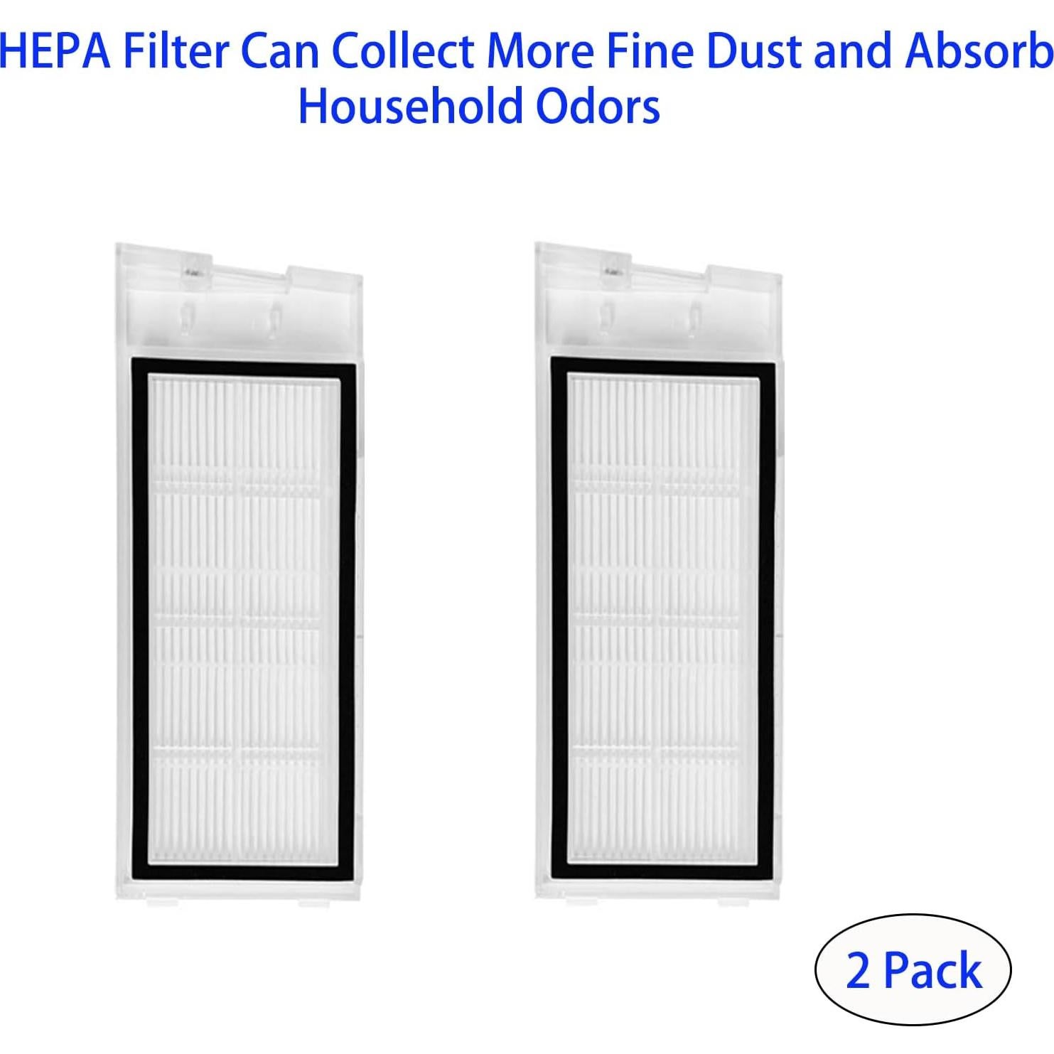 Replacement Accessories Set for Roidmi EVE Plus Robot Vacuum Include 1Main Brush 4 Side Brushes 2 Filters 2 Mop Pads 2 Dust Bags Parts