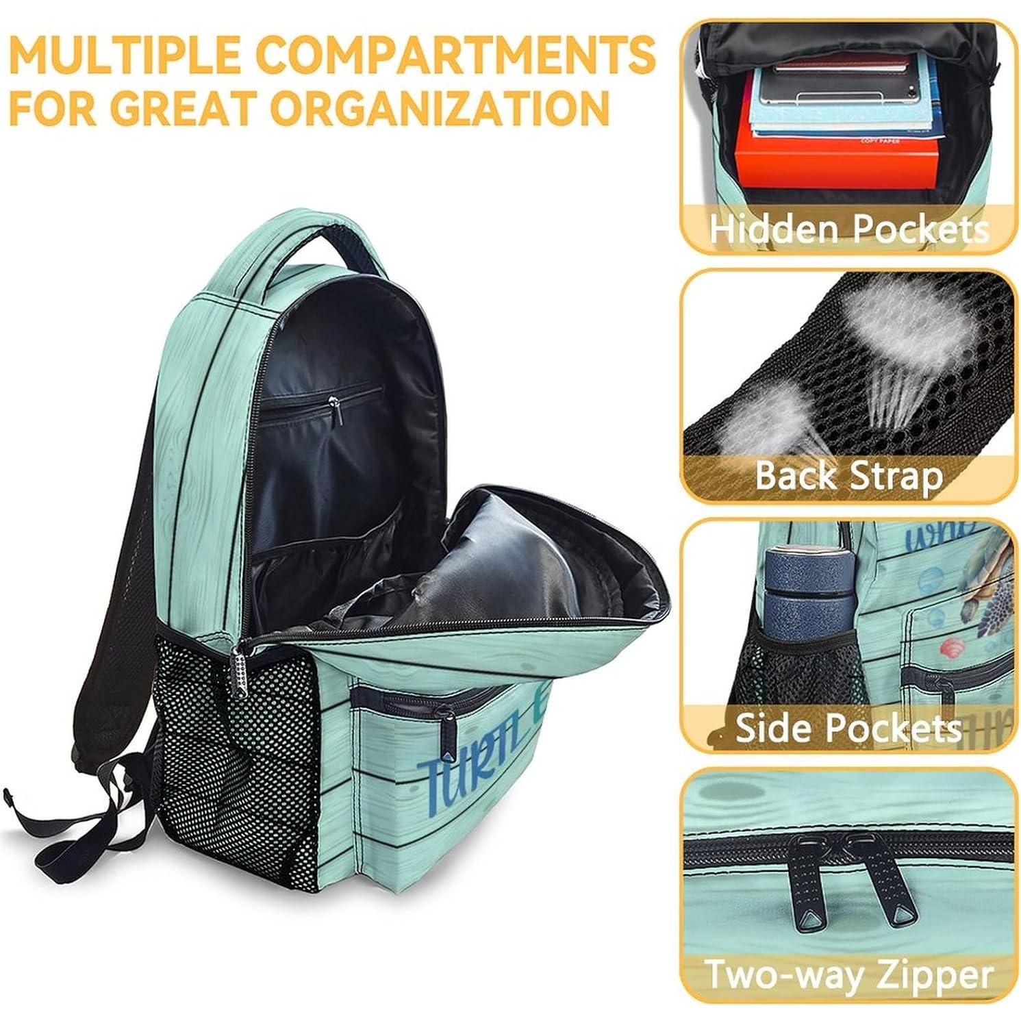 Mochila Escolar Tortuga Marina Verde 41.91 cm Niños