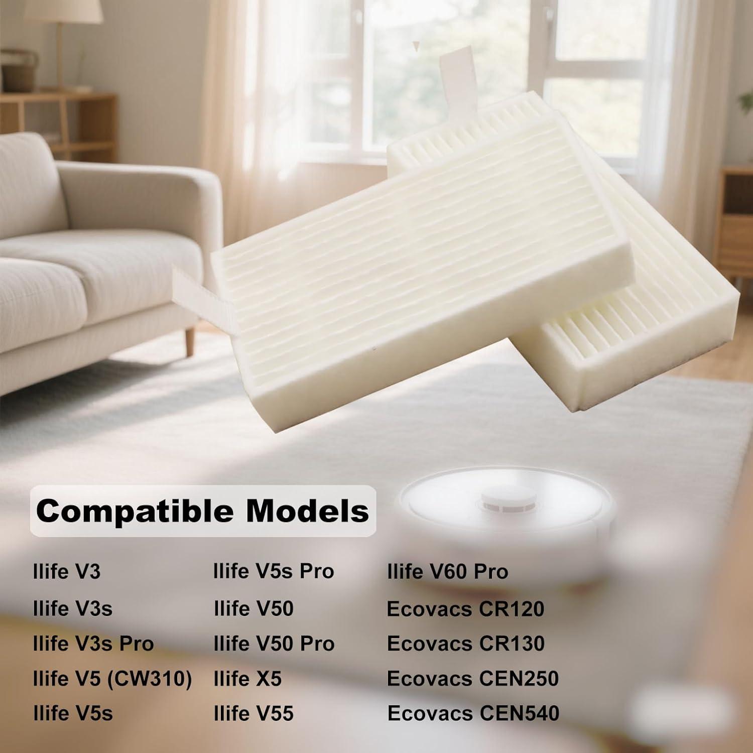 10 Filtros HEPA de Reemplazo LEZHISNUG para Aspiradoras ILIFE