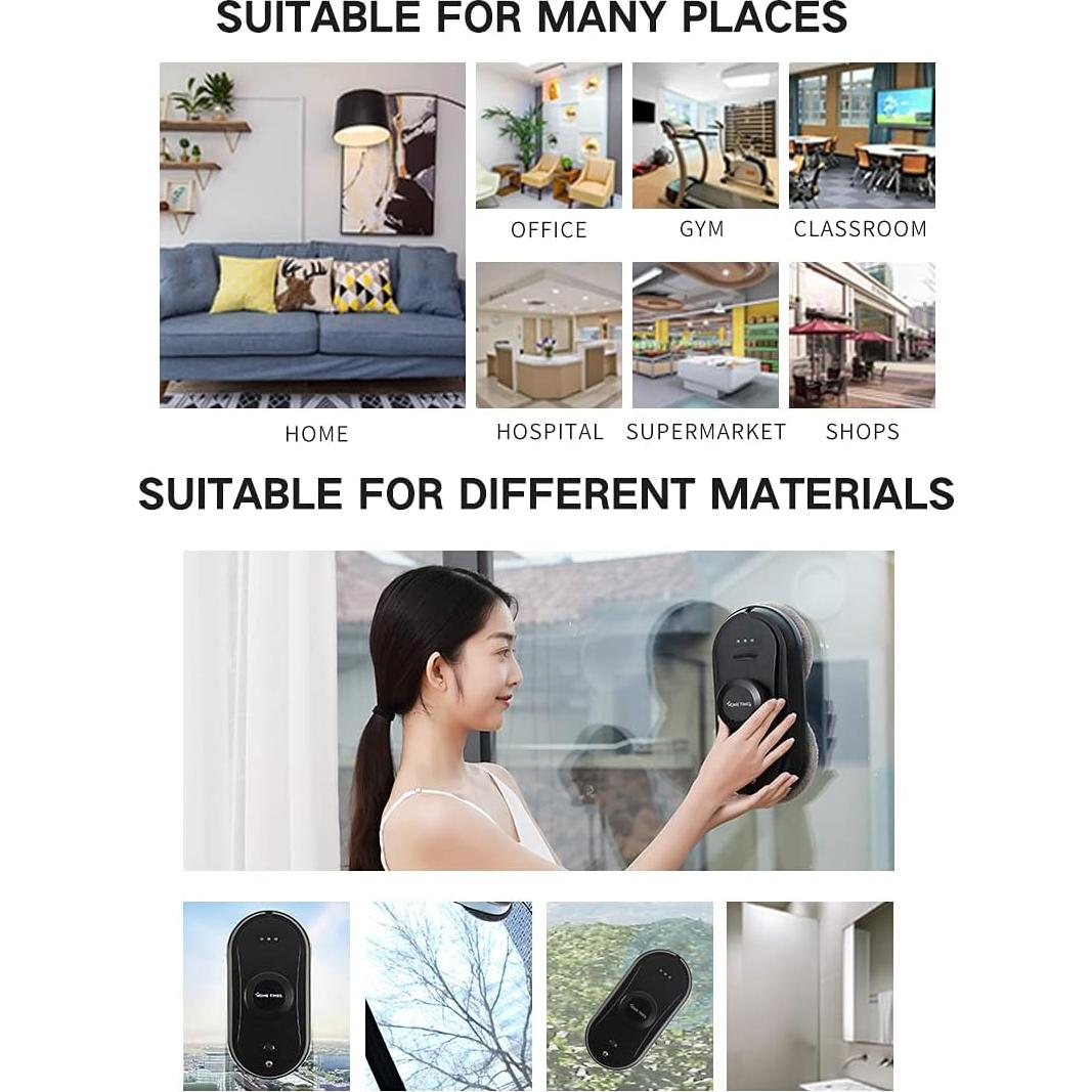 Home Times 2022 New Upgrade, Robot Vacuum Cleaner Glass Clean Window Cleaner Robot Window Cleaning Robot 2.4G Remote Control …