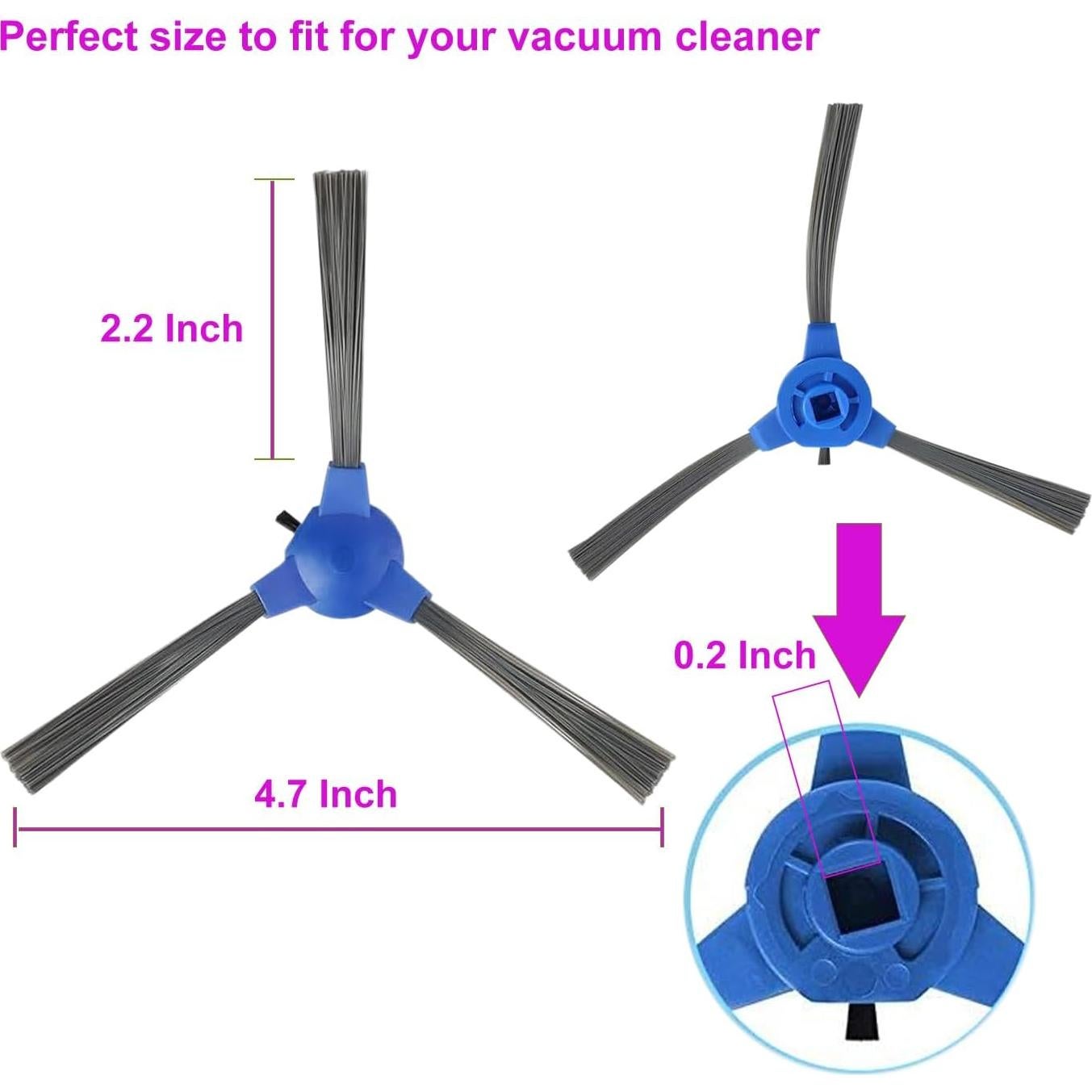 Replacement Side Brushes for Eufy 11S 12 15T 15C 25C 30 30 35C 11S Max 15C Max 25C Max 30C Max G20 G30 G30 Edge G10 G30 Hybrid Robot Vacuum,Replacement Parts for Eufy RoboVac (10 Pack)