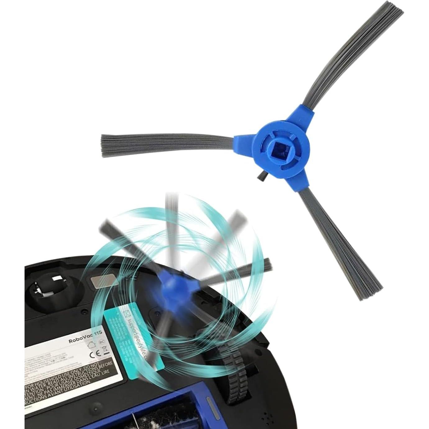 Replacement Side Brushes for Eufy 11S 12 15T 15C 25C 30 30 35C 11S Max 15C Max 25C Max 30C Max G20 G30 G30 Edge G10 G30 Hybrid Robot Vacuum,Replacement Parts for Eufy RoboVac (10 Pack)