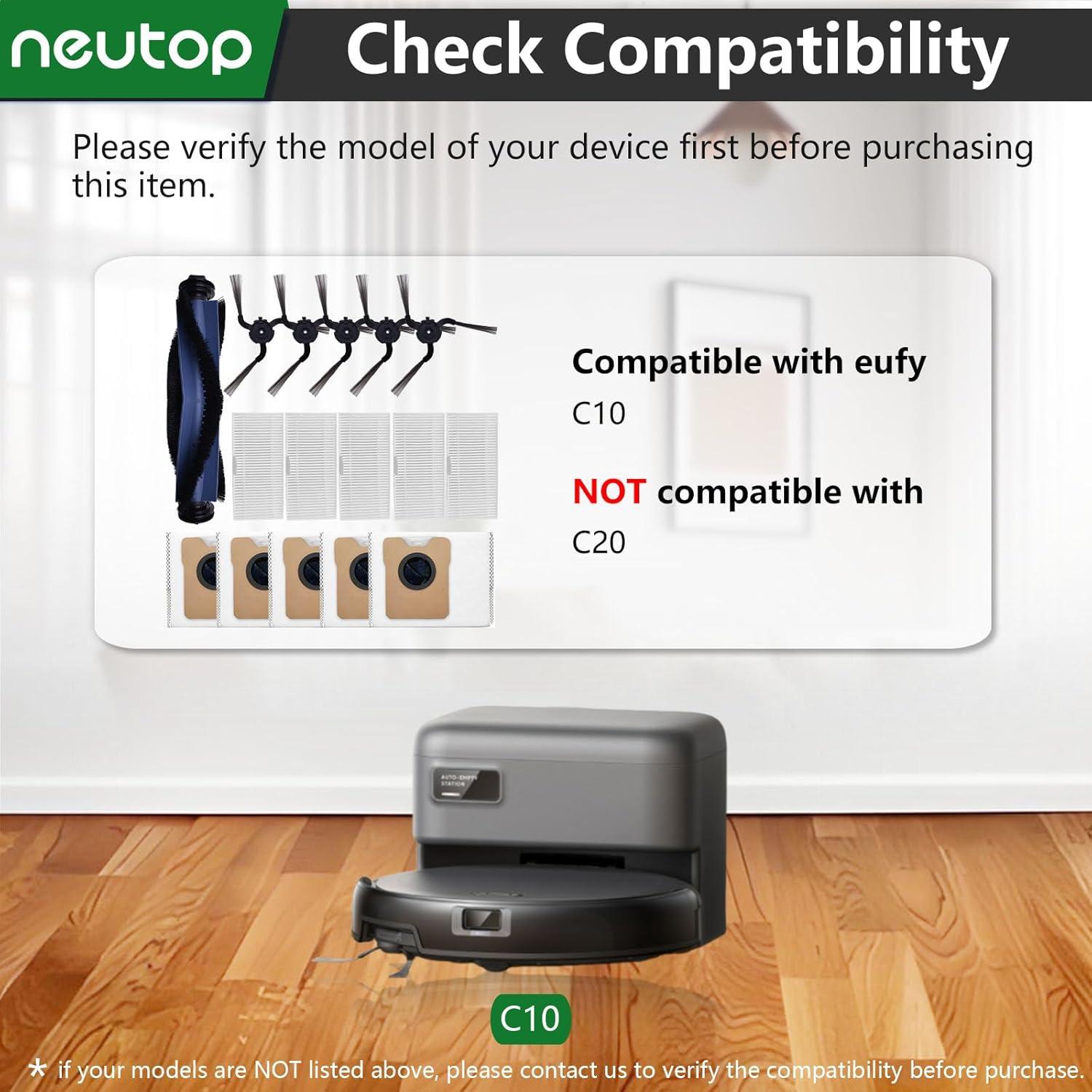 Piezas de Repuesto Neutop para Aspiradora Robot eufy C10