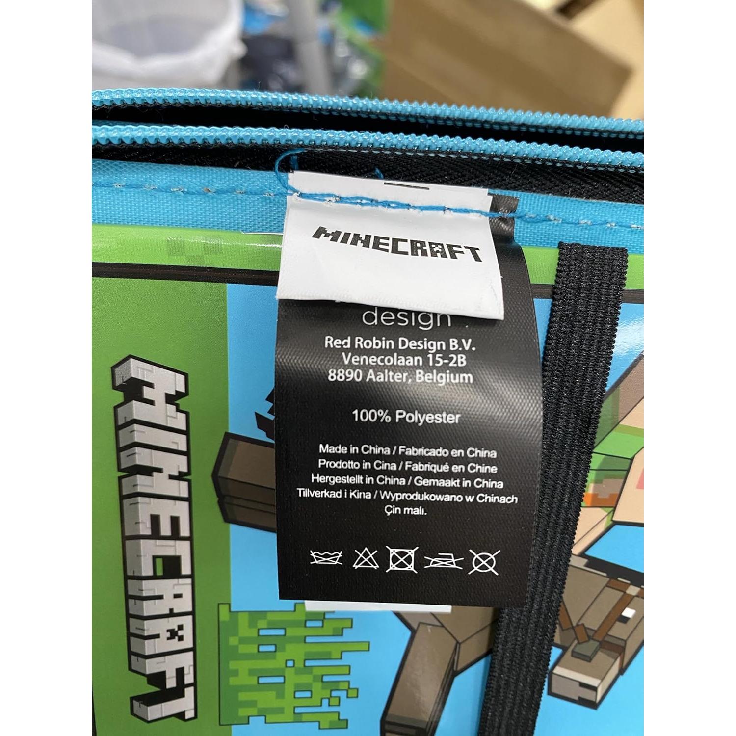 Estuche de Lápices Minecraft Azul/Negro con Papelería