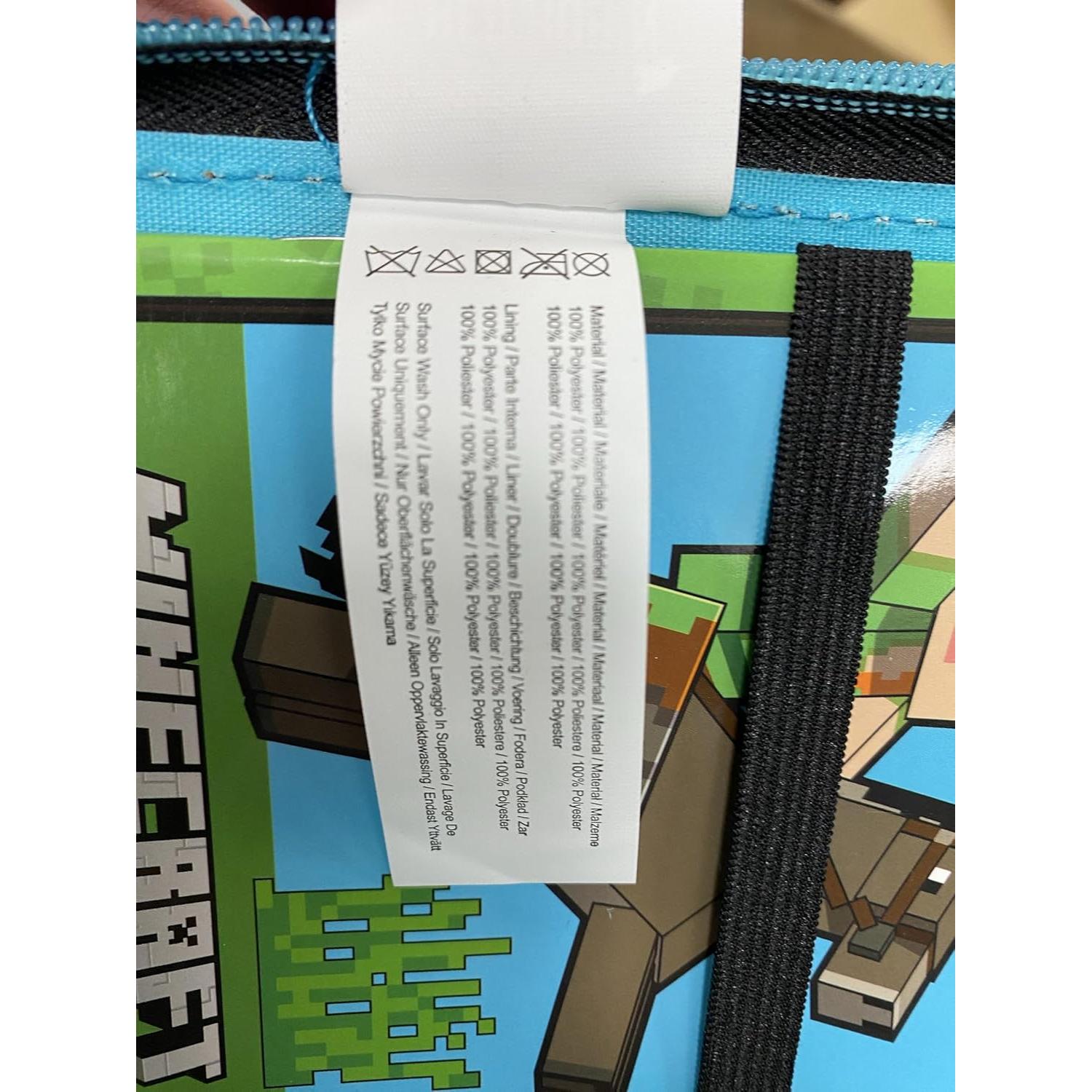 Estuche de Lápices Minecraft Azul/Negro con Papelería