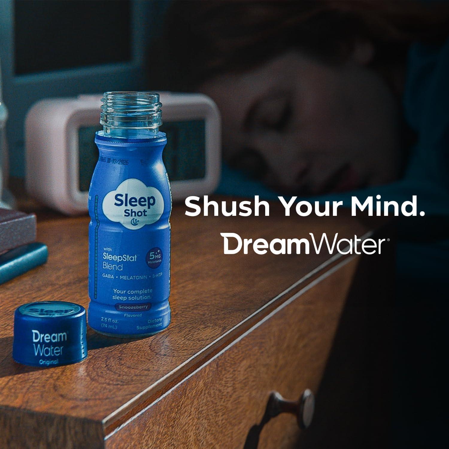 Suplemento para Dormir Dream Water 74 ml - Melatonina 5mg, GABA, 5-HTP, 12 Unidades