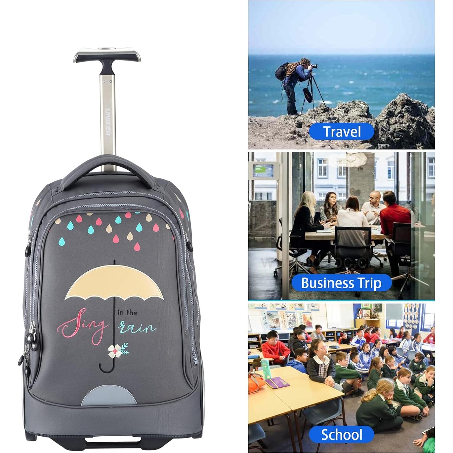 UNIKER Bolsa Rodante para Laptop 14" Lluvia Colorida