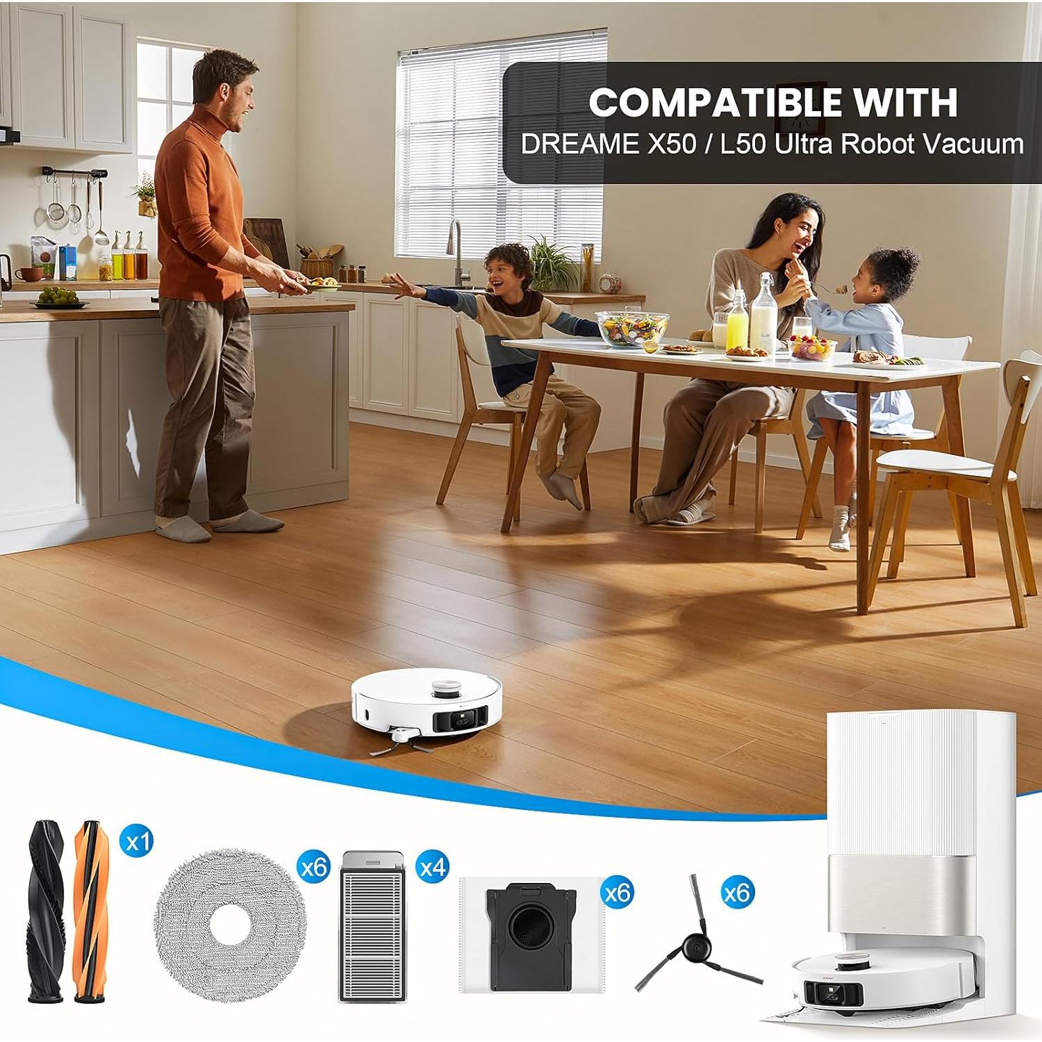 Kit de Repuesto Bisenkud para Aspiradora Robot X50-L50 Ultra - 26 Piezas