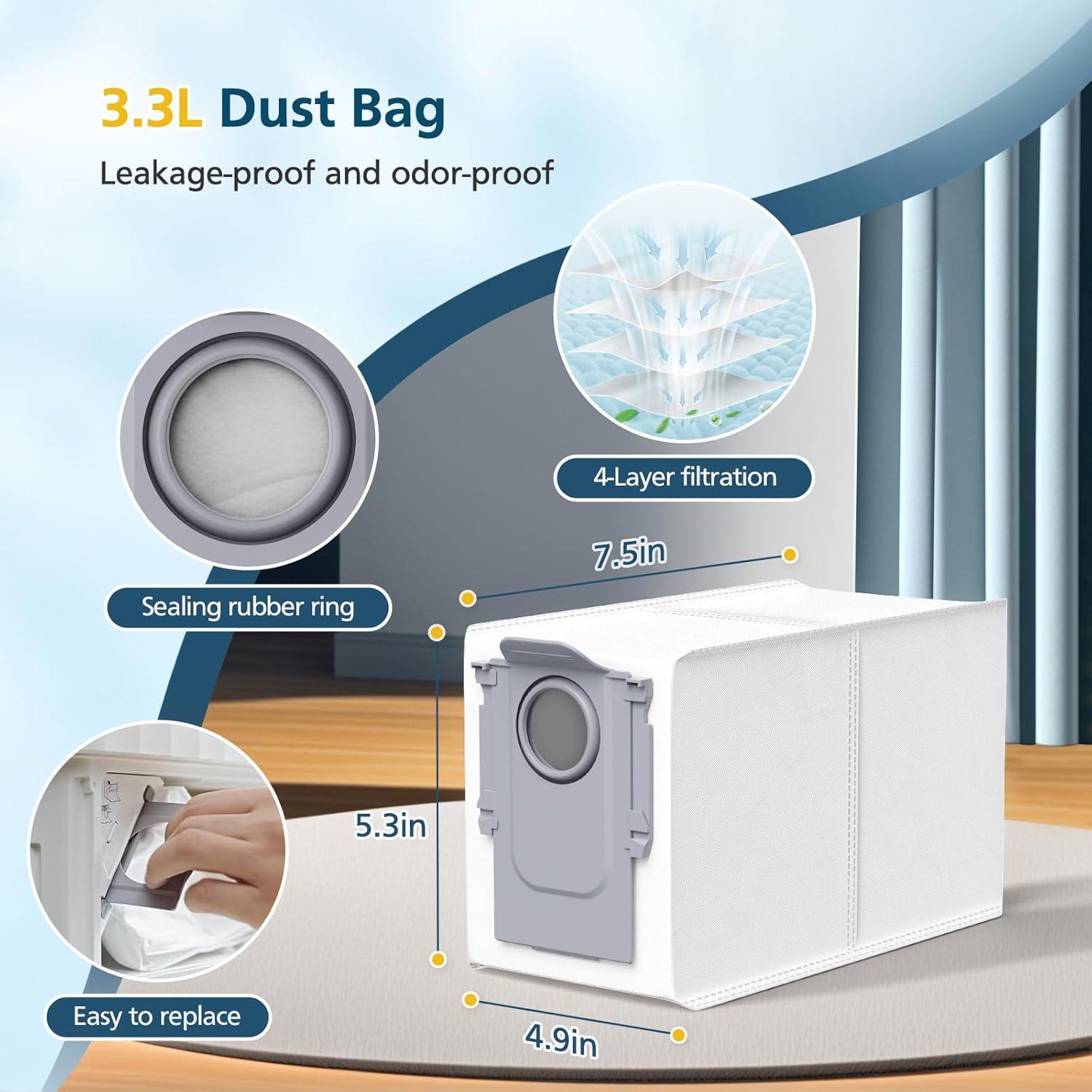 22 Piezas Accesorios para Roborock Qrevo S5V Curv Edge