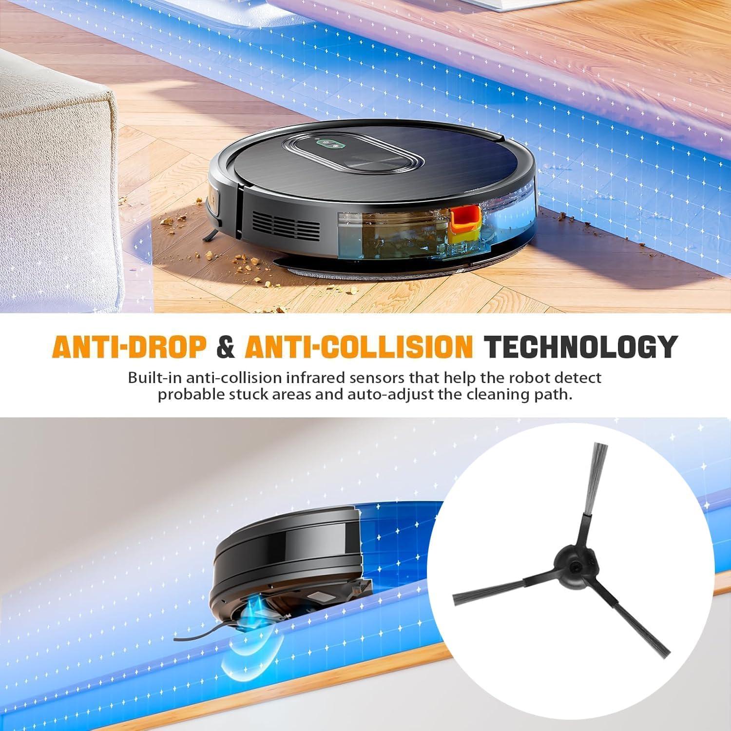 Aspiradora Robótica XIEBro T8S 2 en 1 con Mopa, 3200Pa