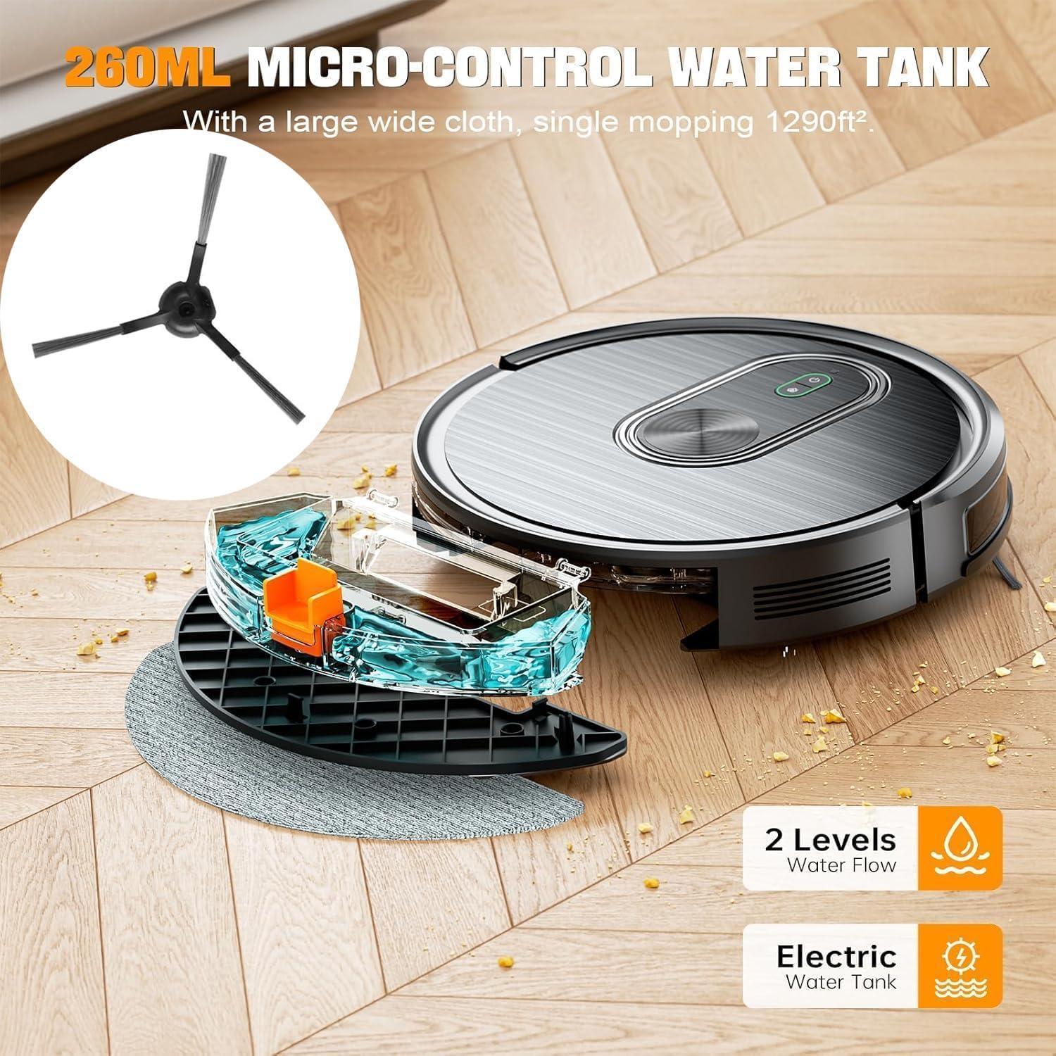 Aspiradora Robótica XIEBro T8S 2 en 1 con Mopa, 3200Pa