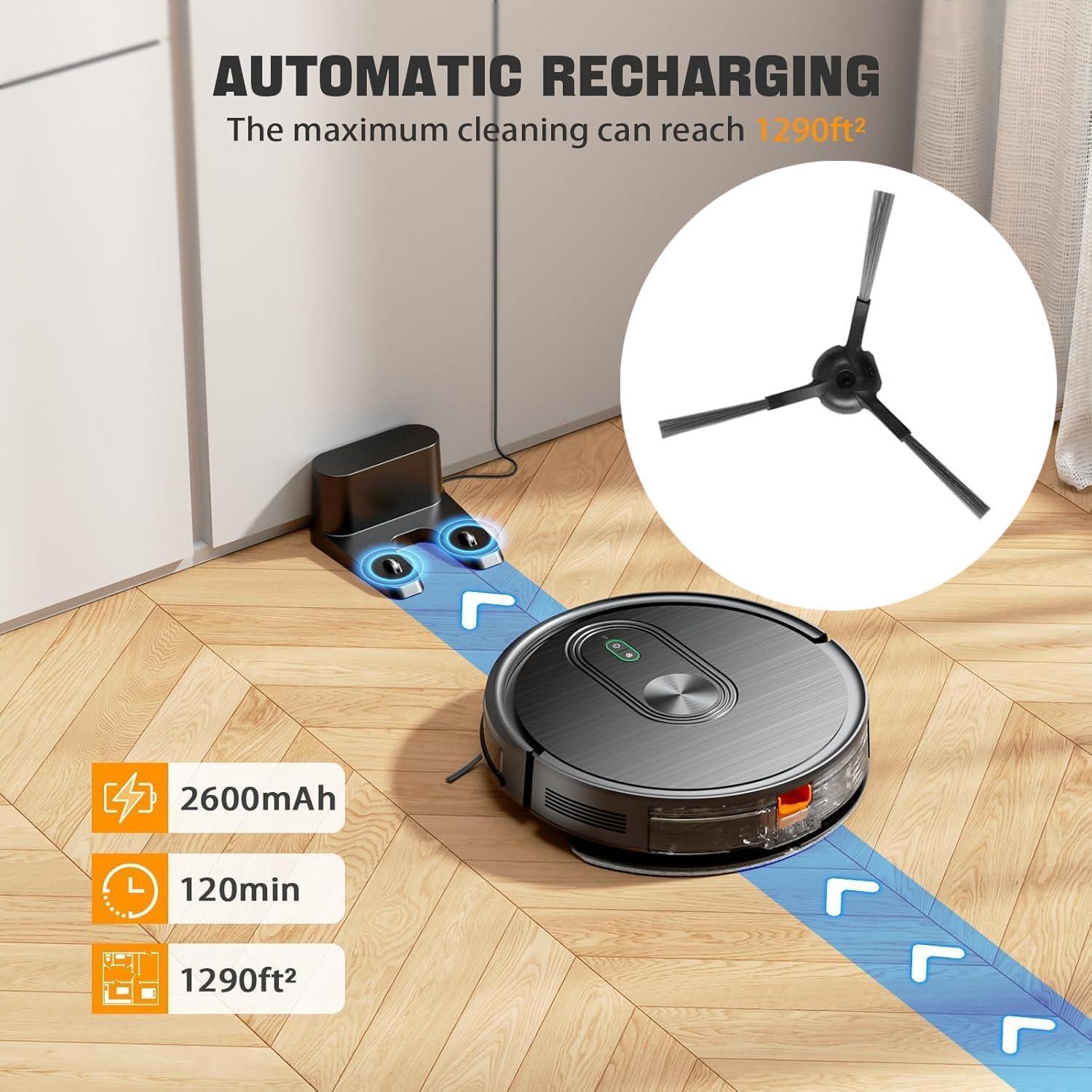 Aspiradora Robótica XIEBro T8S 2 en 1 con Mopa, 3200Pa