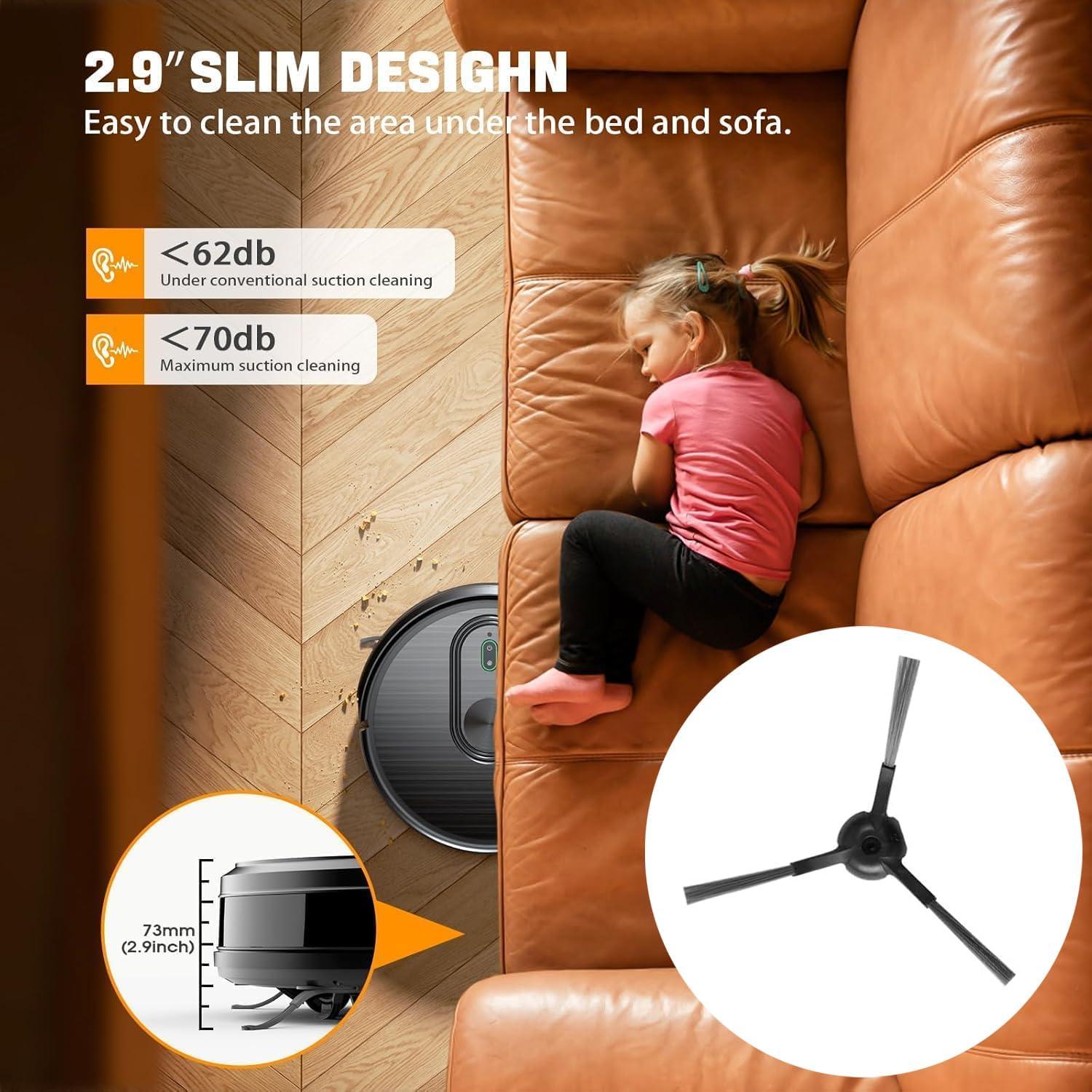 Aspiradora Robótica XIEBro T8S 2 en 1 con Mopa, 3200Pa