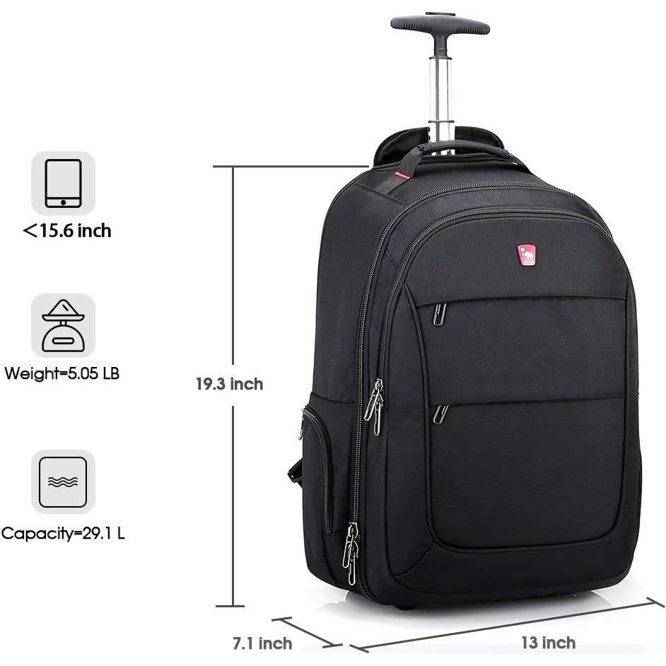 Mochila Rodante OIWAS 15.6" con Compartimentos y Ruedas