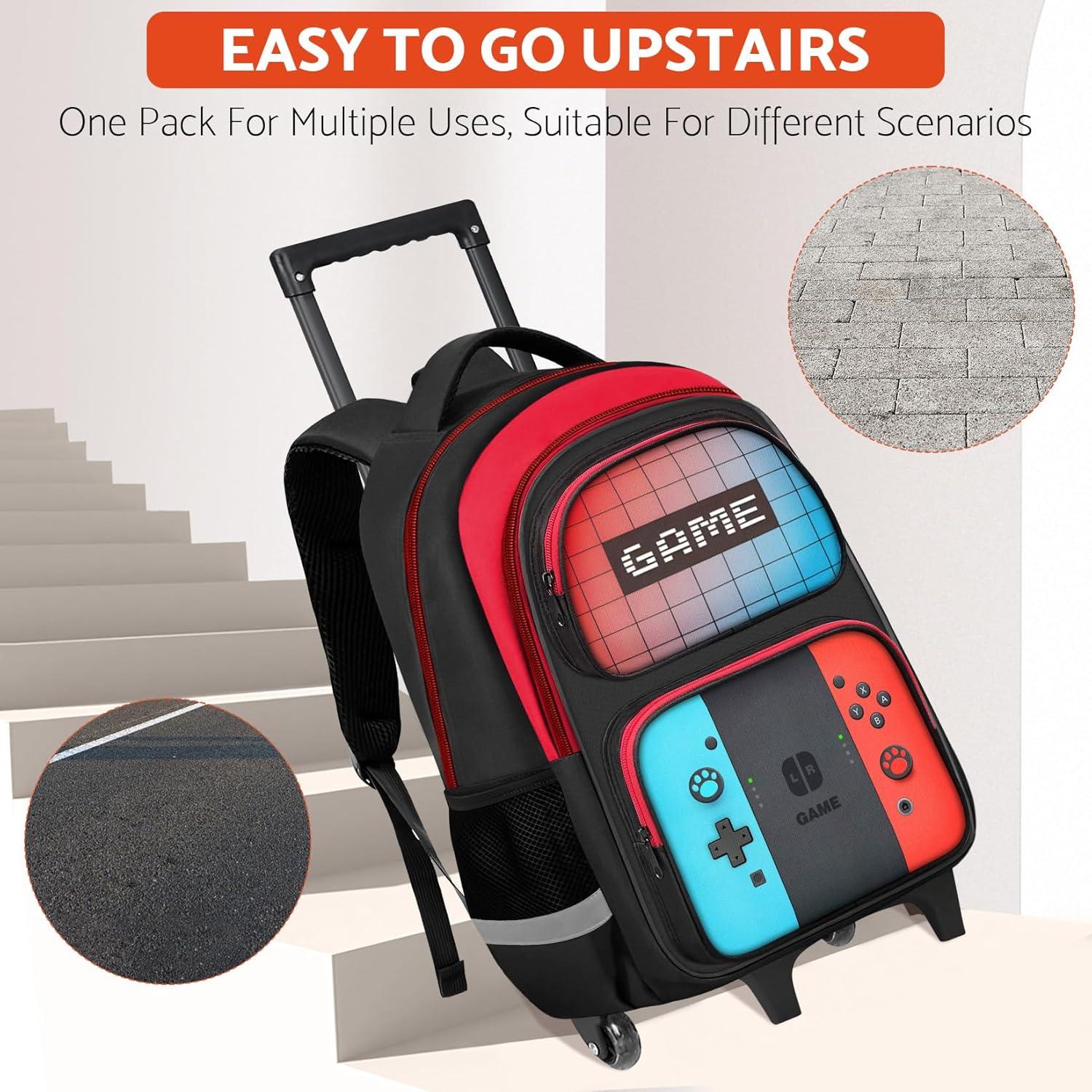 Mochila Rodante Gamer HFHTDC 44x19.8x30 cm para Niños