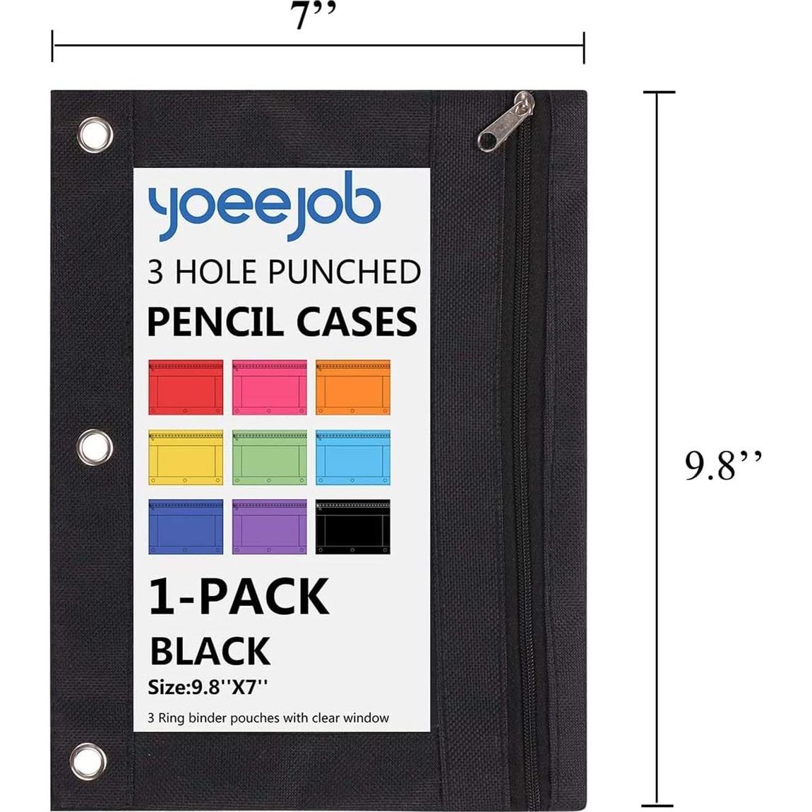 Estuche de Lápiz MaxFly 24 Paquetes Negro 25x18cm