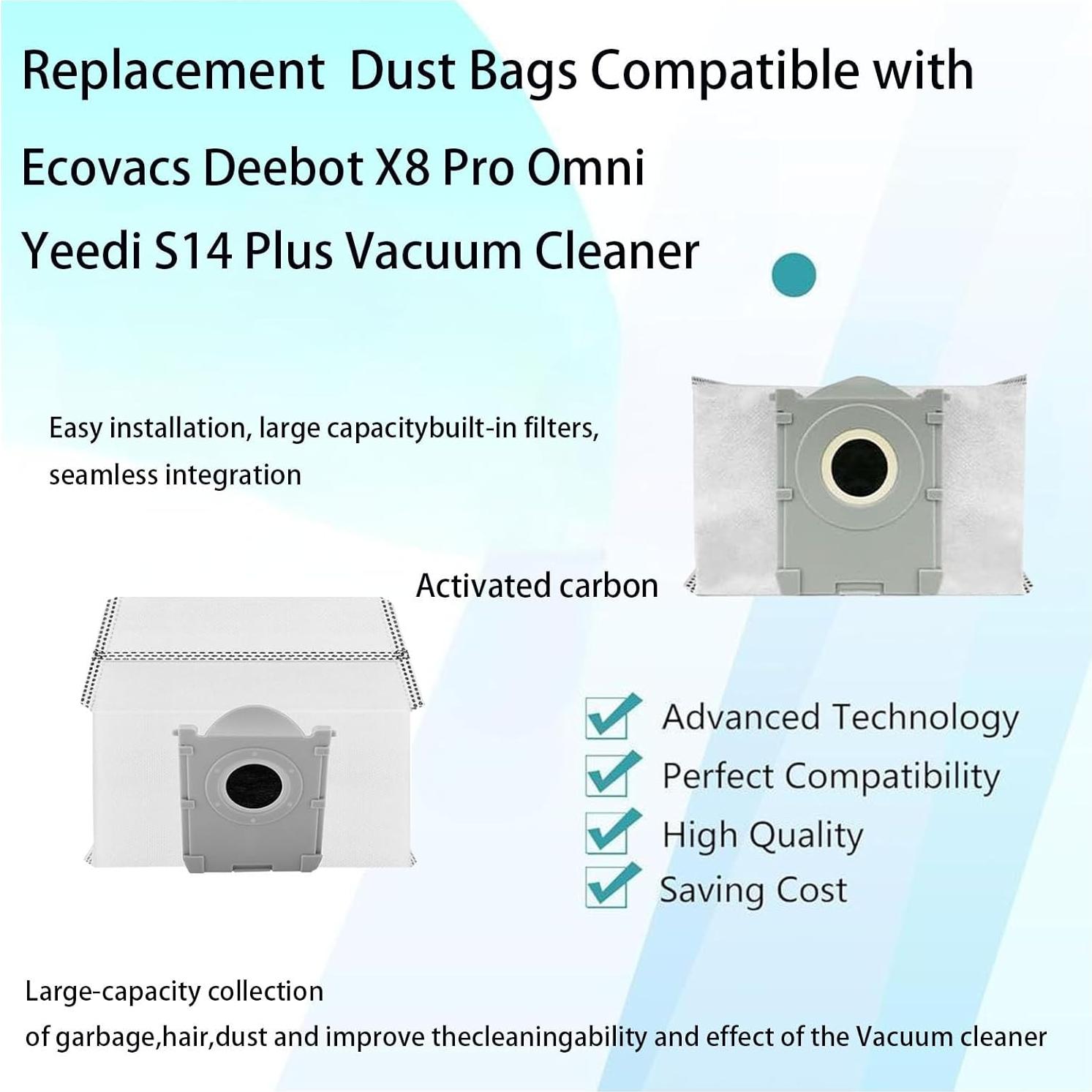 Kit de Accesorios de Repuesto Jpbaisqic para Ecovacs Deebot X8 Pro