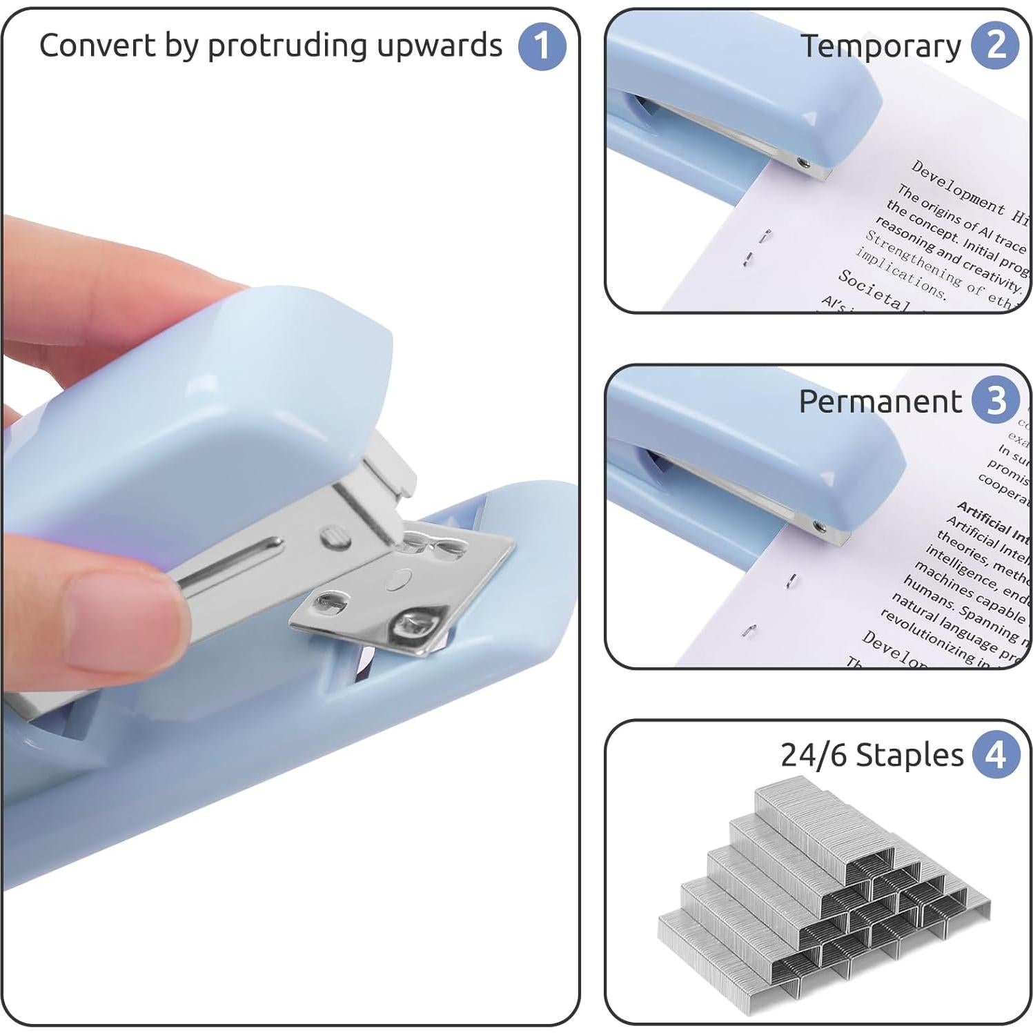 Set de Oficina 10 Piezas Gorsbark Soporte Rotatorio Azul
