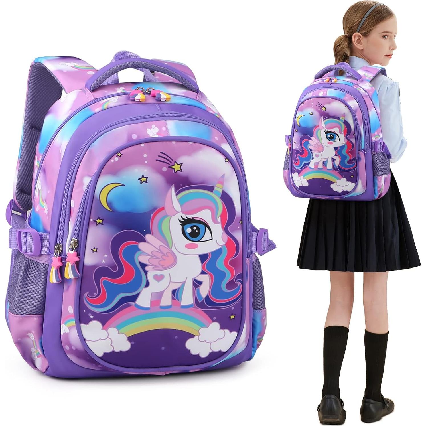 Mochila Escolar Niña Wisiley 40 cm Unicornio Ligera