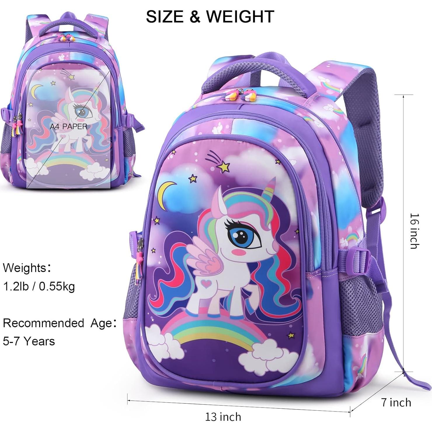 Mochila Escolar Niña Wisiley 40 cm Unicornio Ligera