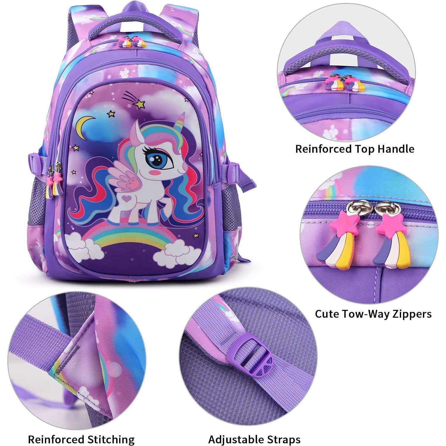 Mochila Escolar Niña Wisiley 40 cm Unicornio Ligera