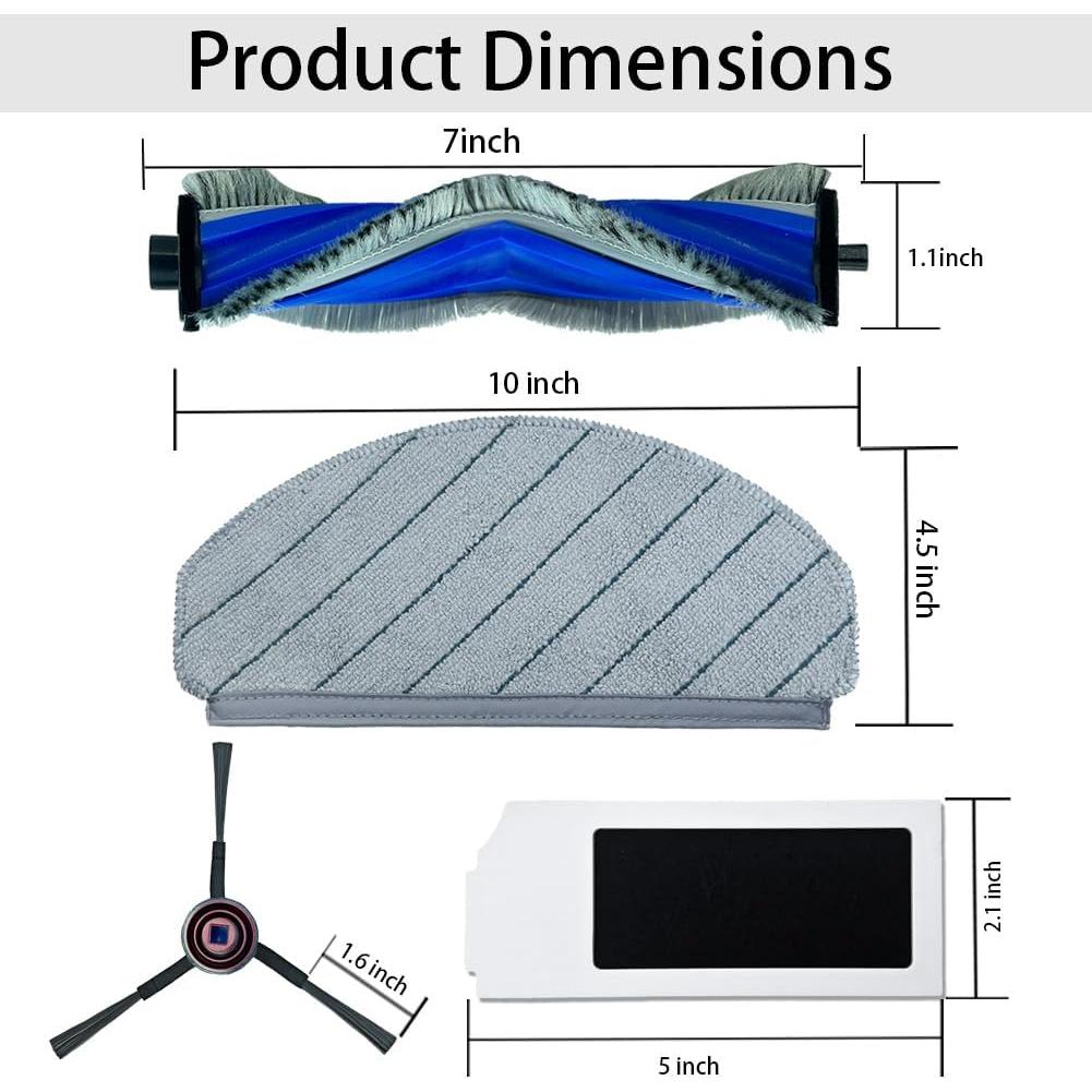 Kit de Repuesto ECOVACS DEEBOT N20 Plus - 1 Cepillo, 4 Filtros HEPA