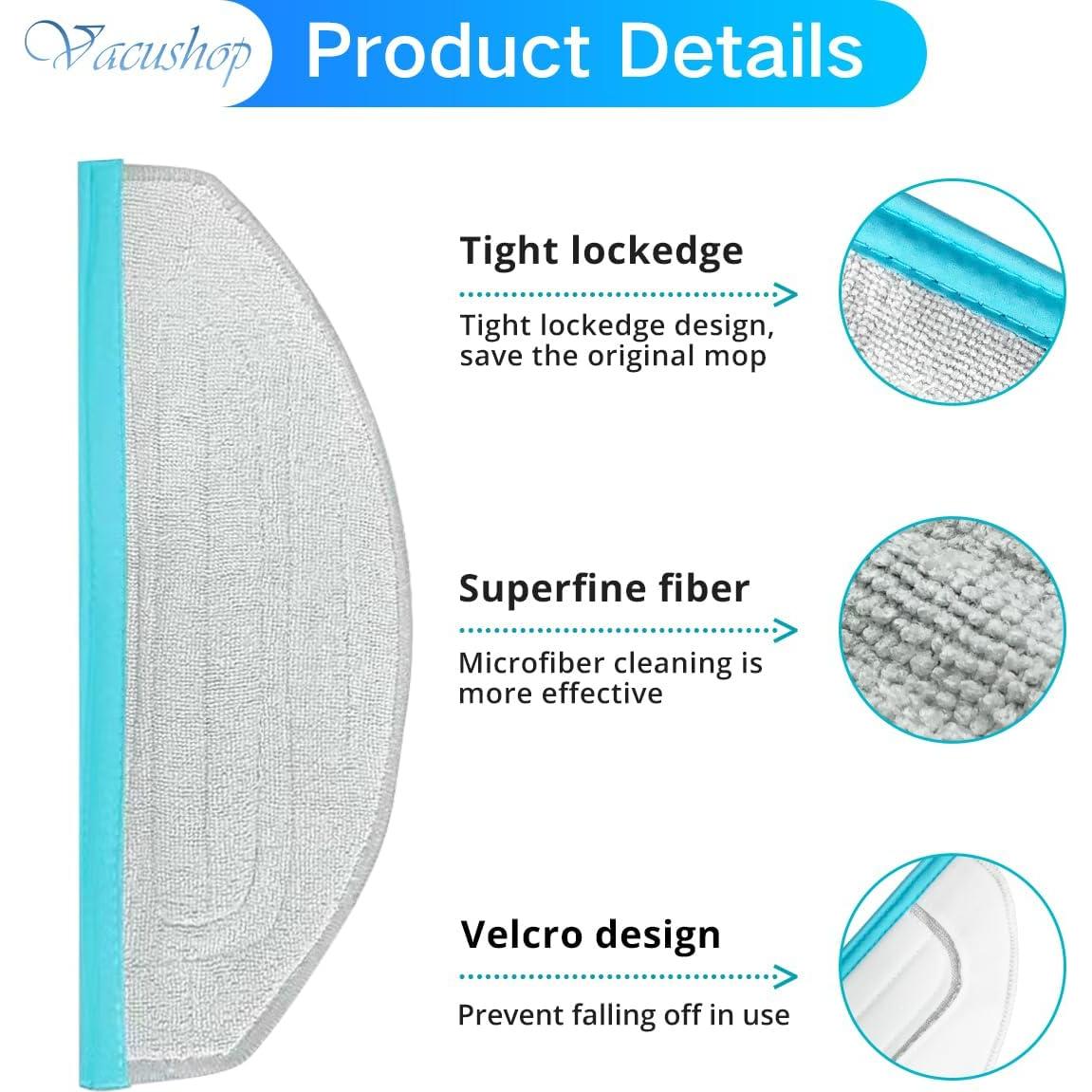 Moppad Reemplazo para Limpiador Robot Yeedi Cube CC - 4 Unidades