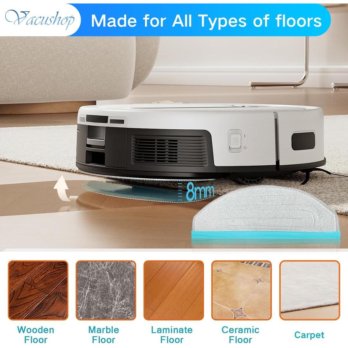 Moppad Reemplazo para Limpiador Robot Yeedi Cube CC - 4 Unidades