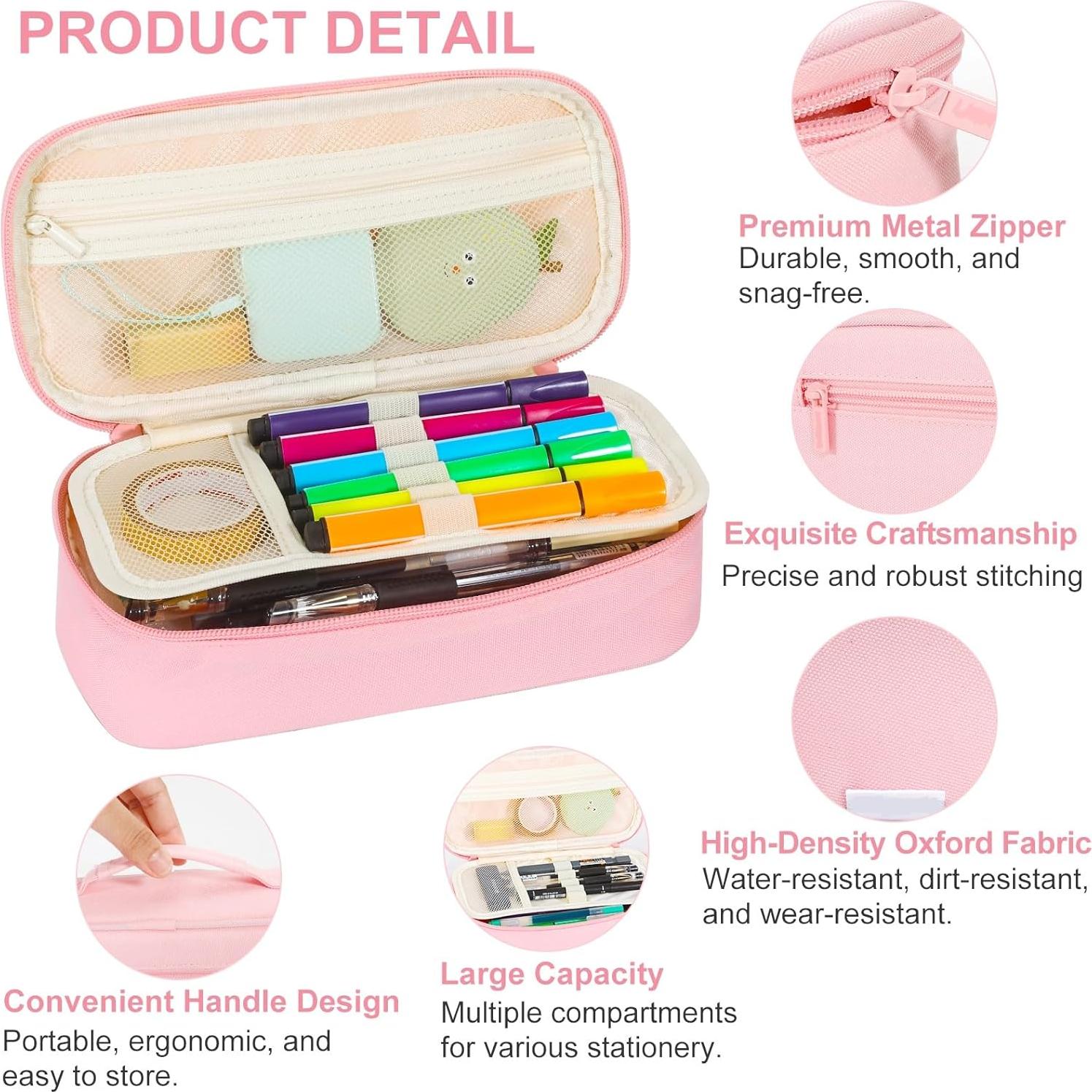 Estuche de Lápices Rosa Betarami Grande 22.86x10.92cm