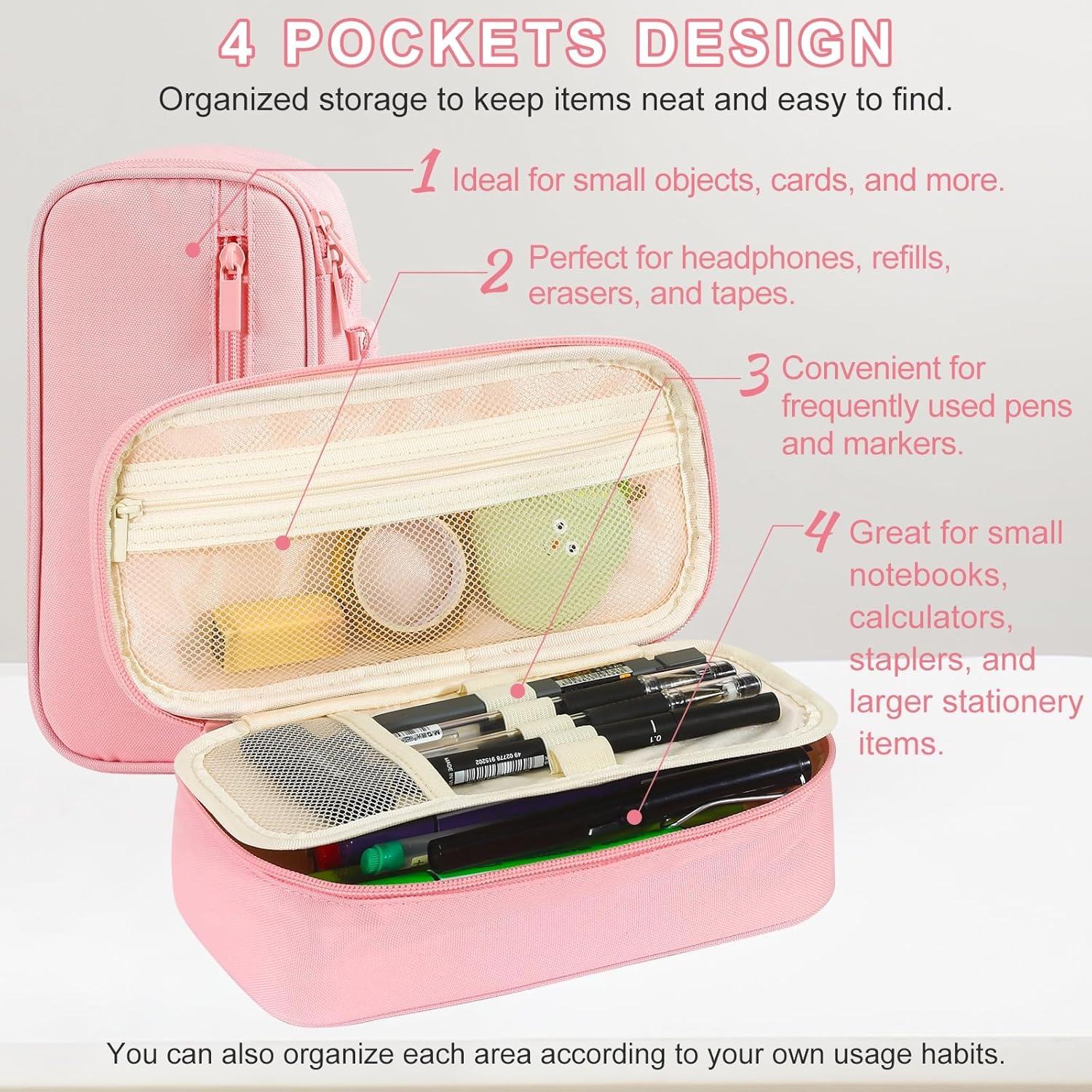 Estuche de Lápices Rosa Betarami Grande 22.86x10.92cm