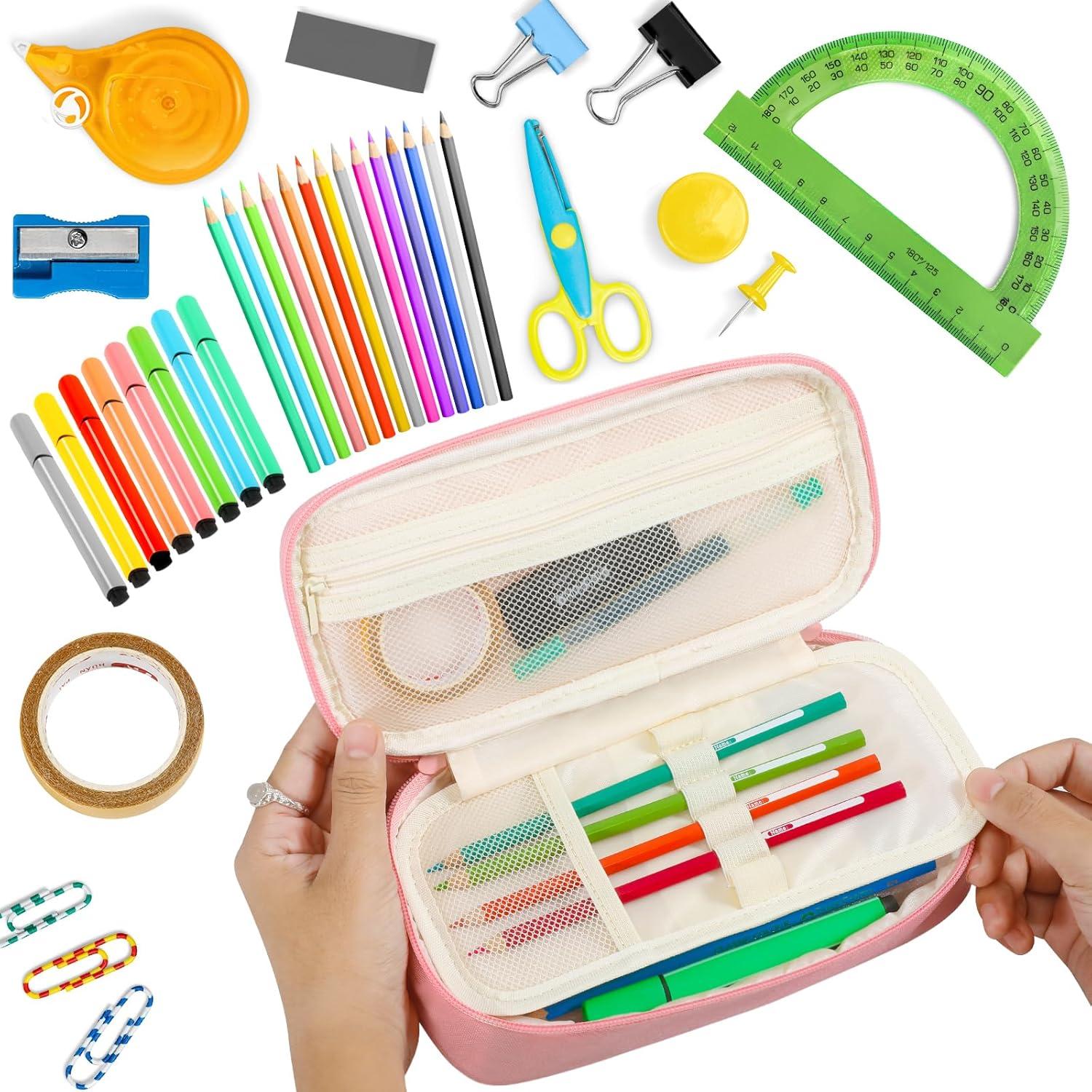 Estuche de Lápices Rosa Betarami Grande 22.86x10.92cm