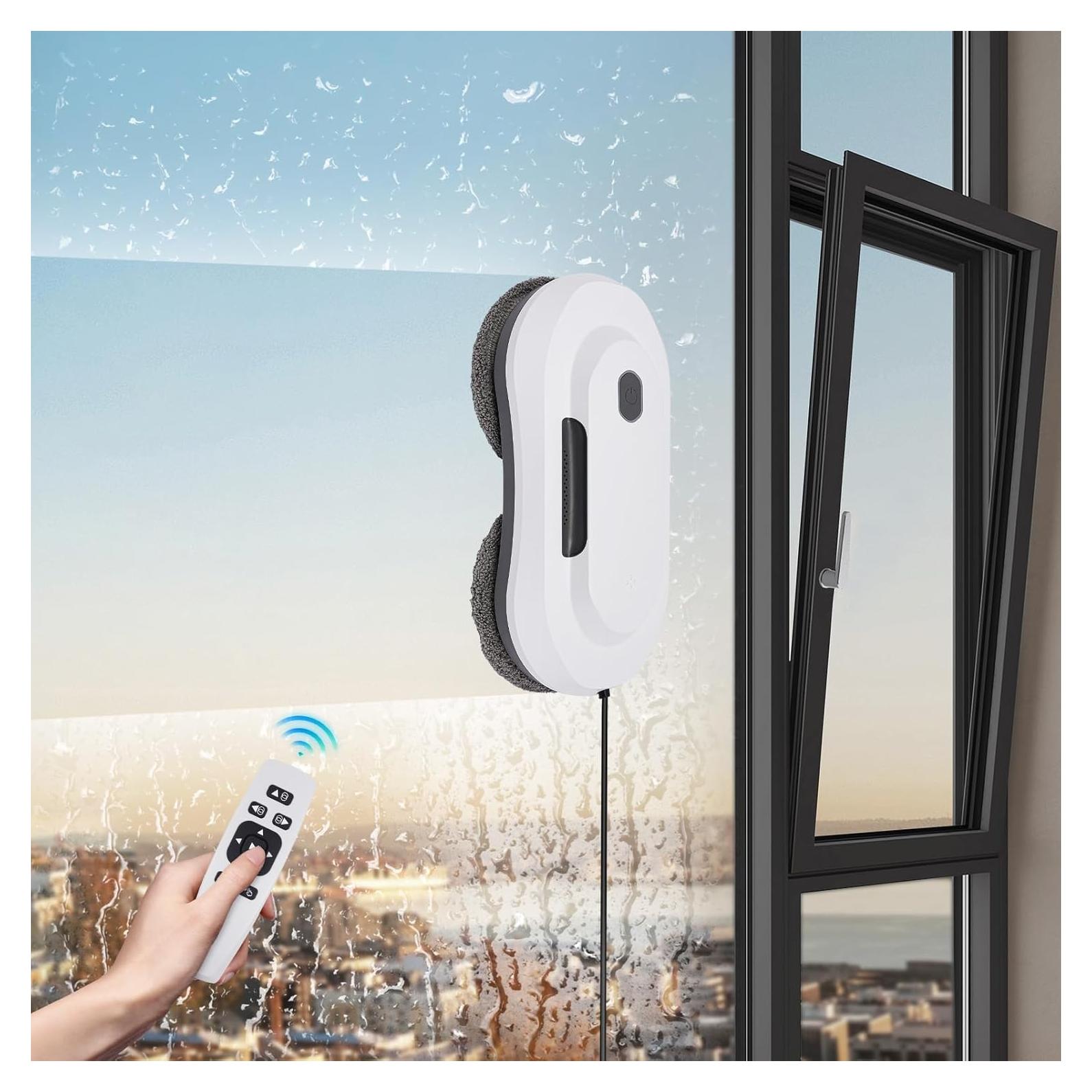 Window Cleaner Robot with Dual Water Spray - Window Cleaning Robot Window Cleaner with Automatic Water Spray Window Washer Robot Glass Cleaning Robot 2800Pa Sunction Power