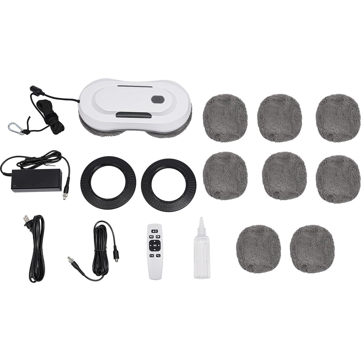 Window Cleaner Robot with Dual Water Spray - Window Cleaning Robot Window Cleaner with Automatic Water Spray Window Washer Robot Glass Cleaning Robot 2800Pa Sunction Power