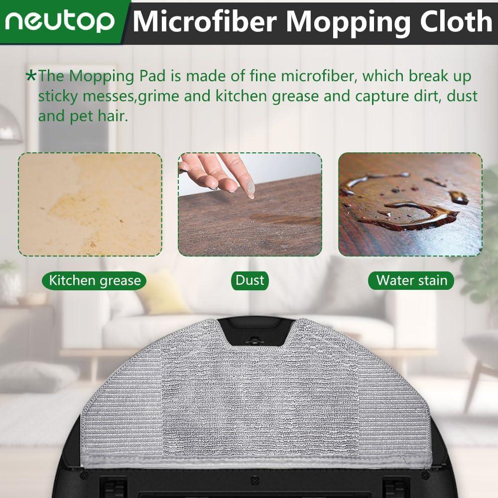 Paños de limpieza lavables Neutop para eufy X8 Pro - 6 unidades