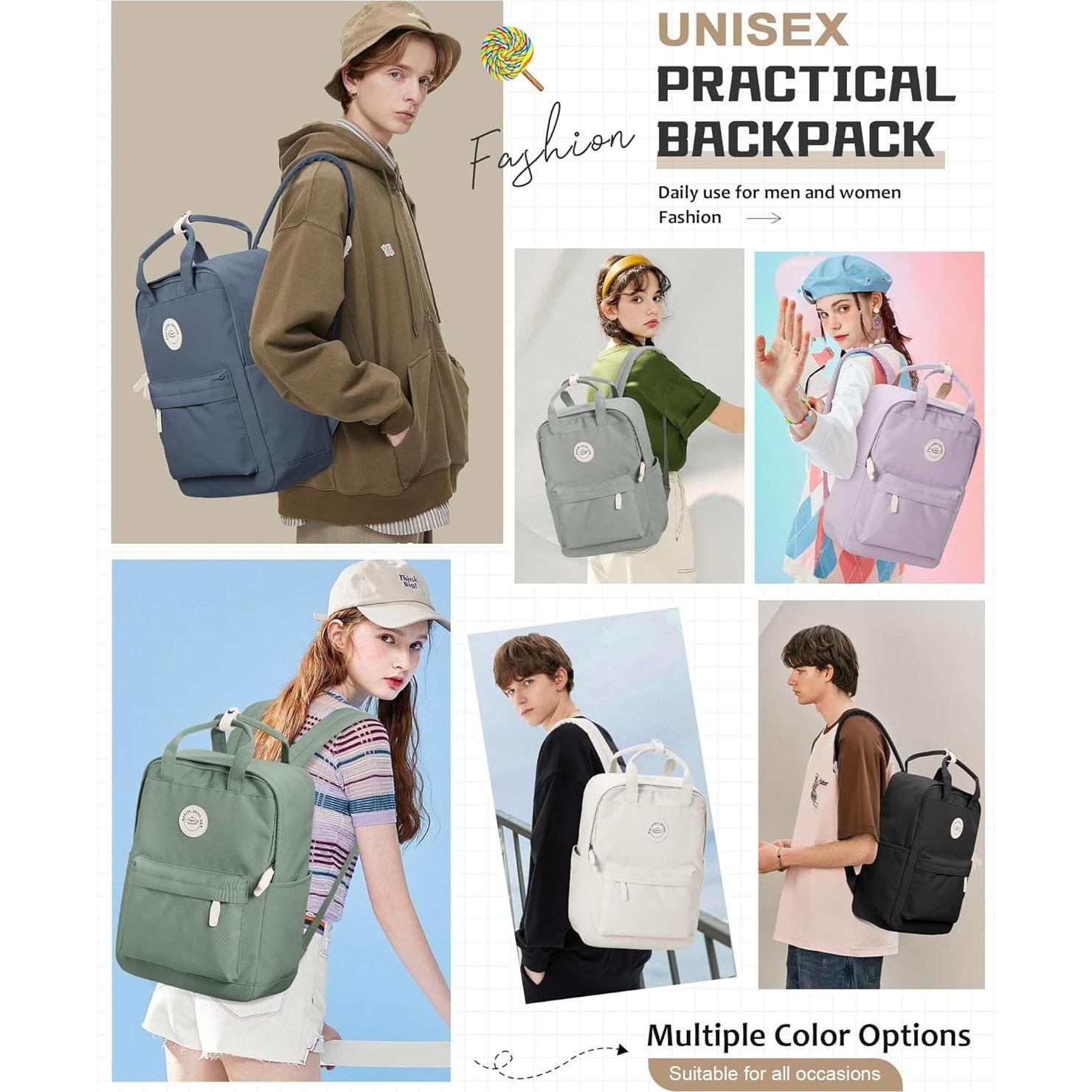 Mochila Escolar Verde Oliva con Compartimento para Laptop 24L