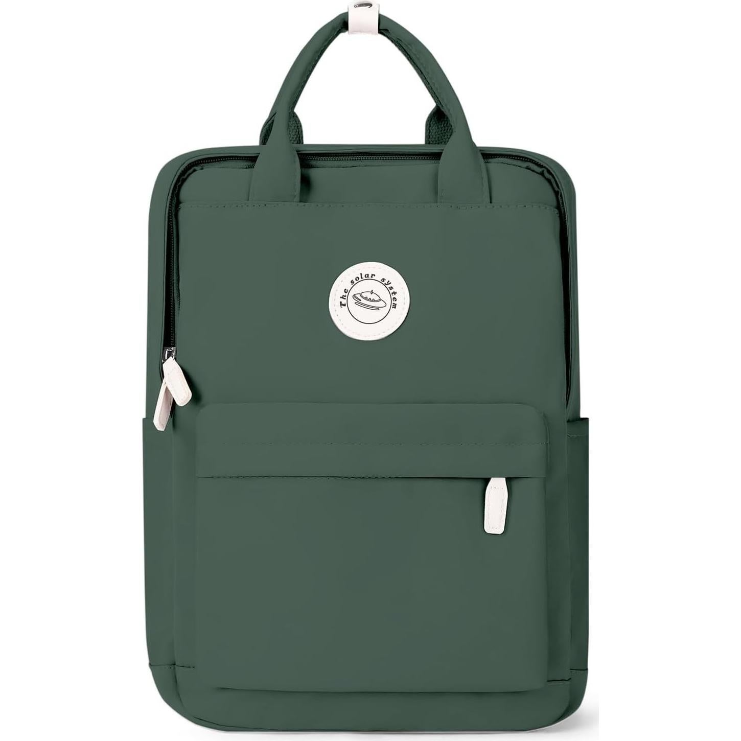Mochila Escolar Verde Oliva con Compartimento para Laptop 24L