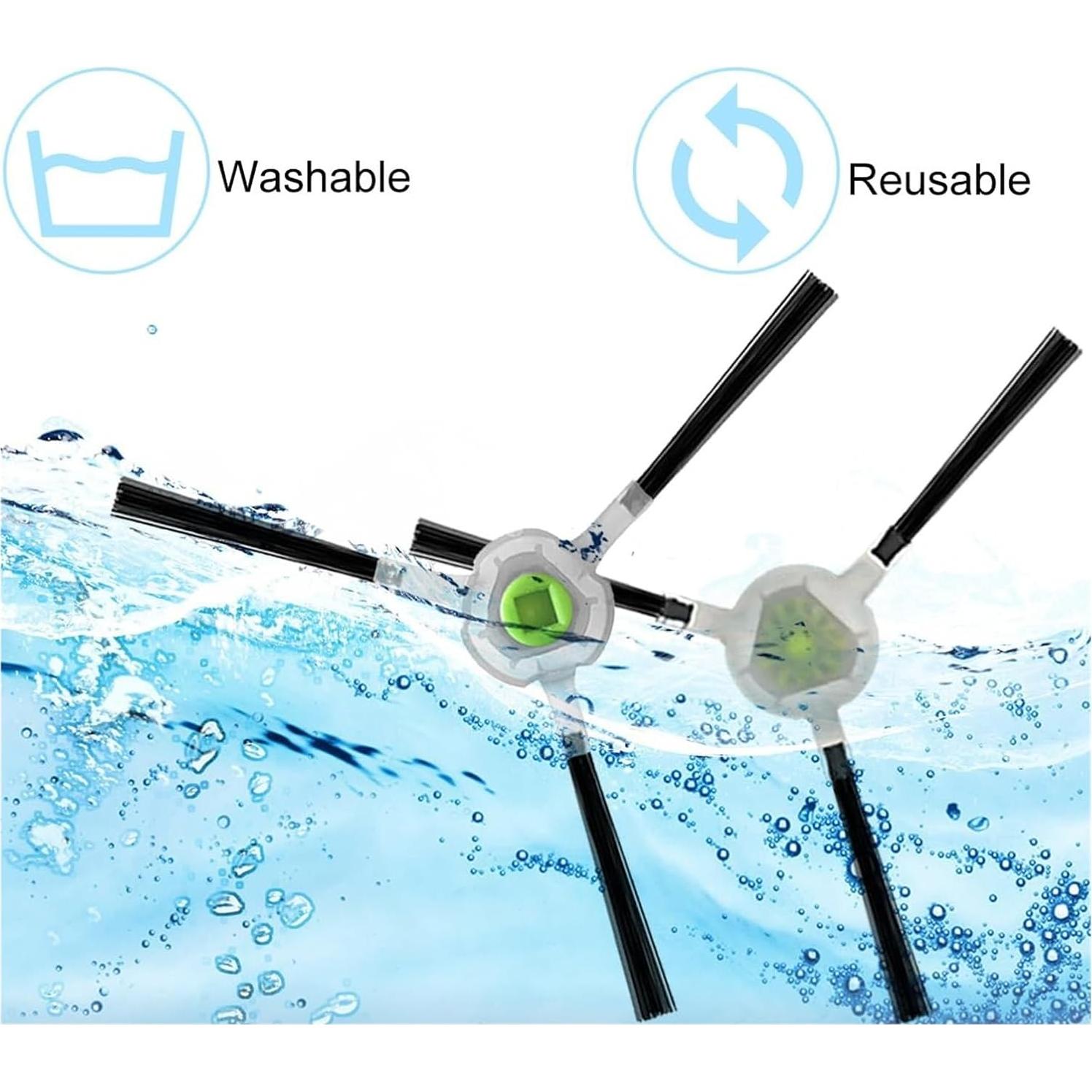 Vacuum Cleaner Side Brushes, Robot Vacuum Parts.Compatible for Lefant M320/ M310/ M210 / M210S / M210B / M210P / M213 / OKP Life K2 / K3 / K4 / K5(Set 4)