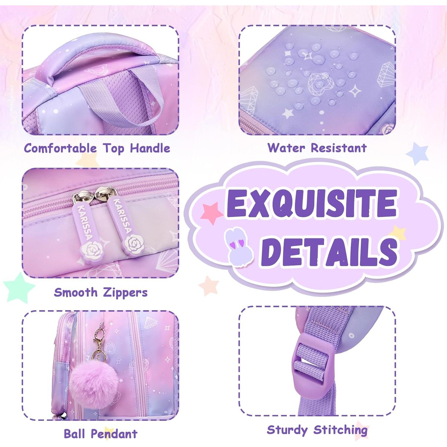 Mochila Escolar para Niñas PIG PIG GIRL Morado 21L