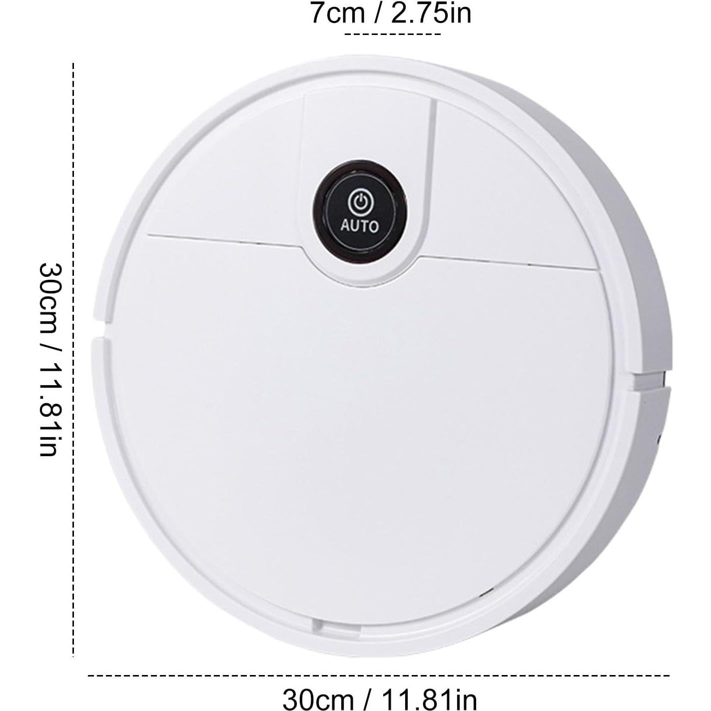 awakentti Robot Vacuum Cleaner, 3 in 1 Sweeping and Mopping Robot, Tangle-Free, Strong Suction, Slim, Low Noise, Auto Sweeping Broom 1500mAh for Pet Hair, Hard Floor, Low Carpet