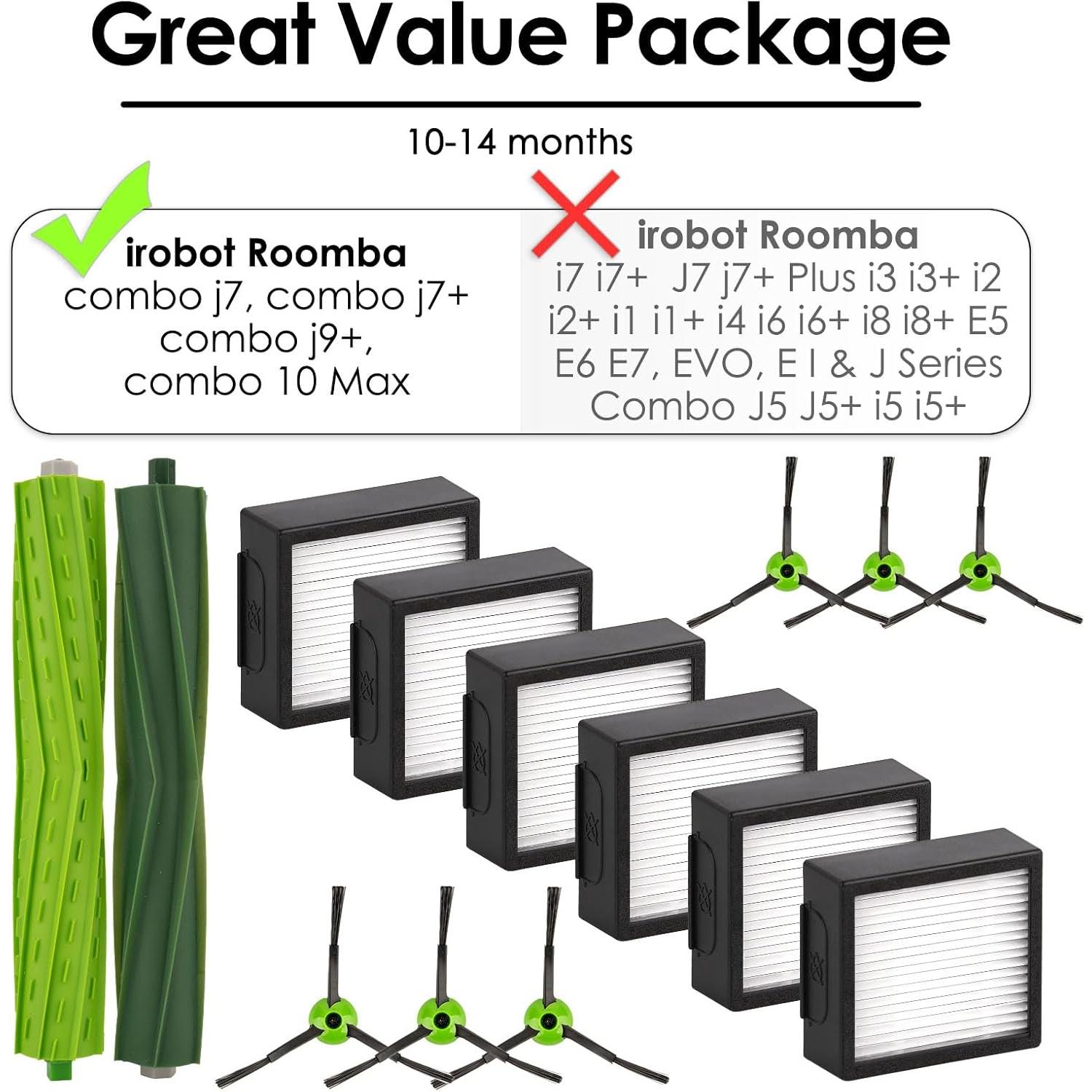 Kit de Repuestos LemonRunRun para iRobot Roomba Combo j7 - 14 Piezas
