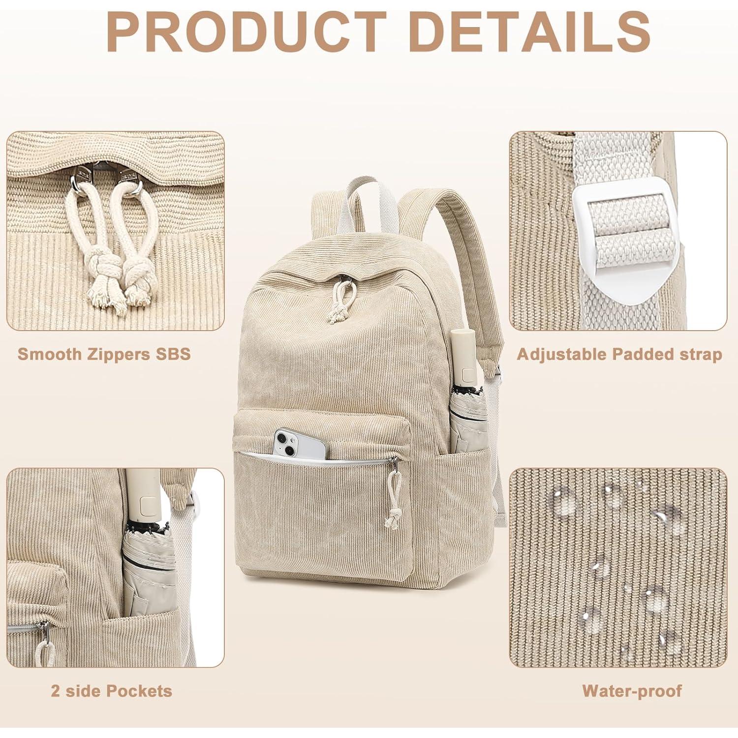 Mochila Escolar LEDAOU para Niñas 3 en 1 con Almuerzo