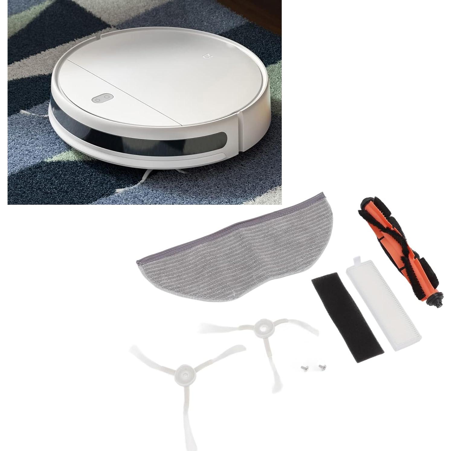 TOPINCN Main Brush Side Brush Filter Mop Cloth Set for G1 MJSTG1 Vacuum Cleaner Replacement Parts