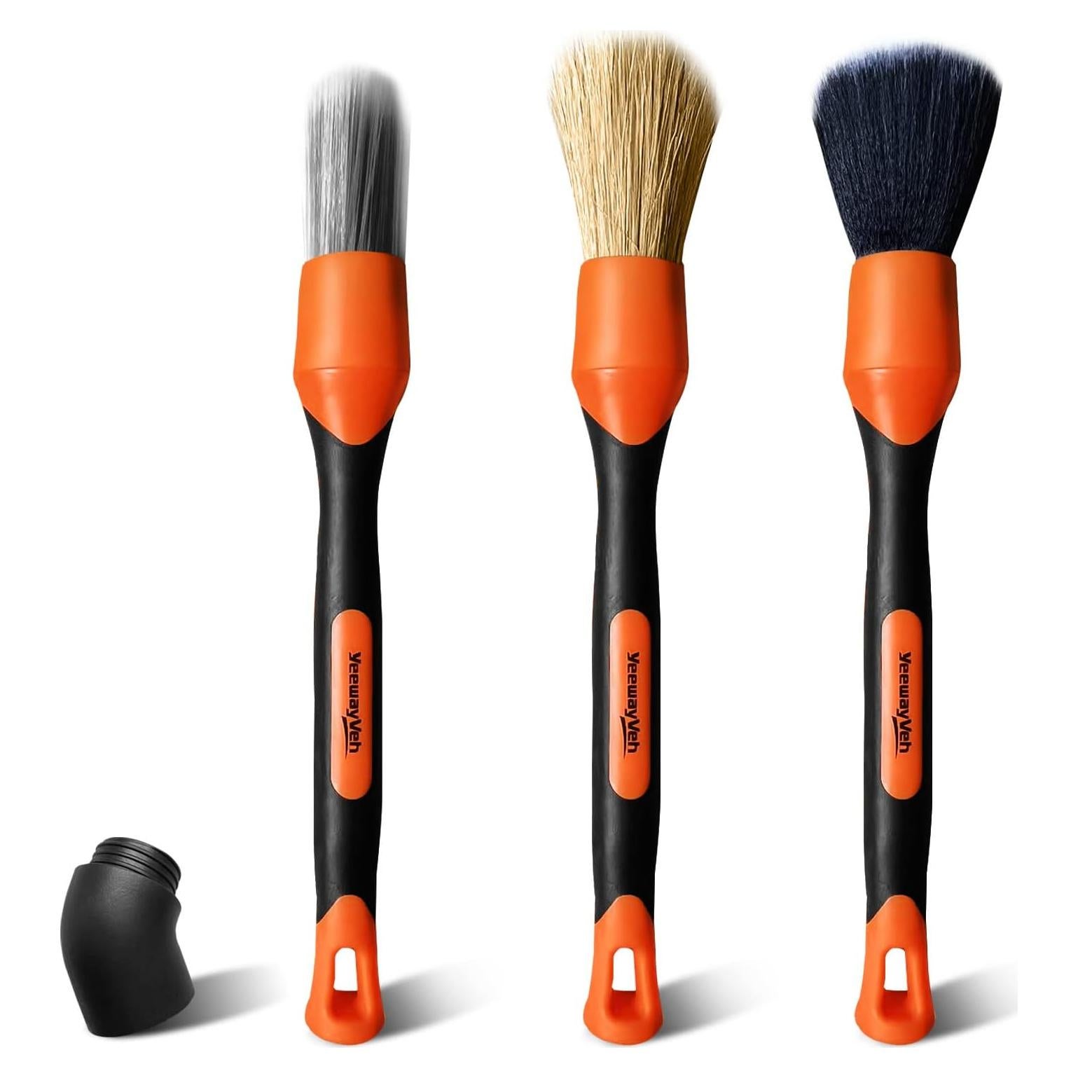 Juego de 3 Pinceles Detalladores YeewayVeh Naranja 190g