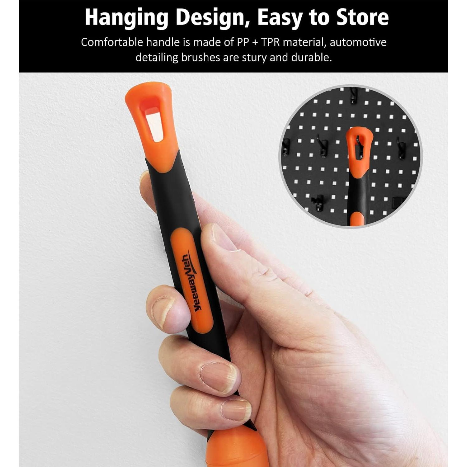 Juego de 3 Pinceles Detalladores YeewayVeh Naranja 190g