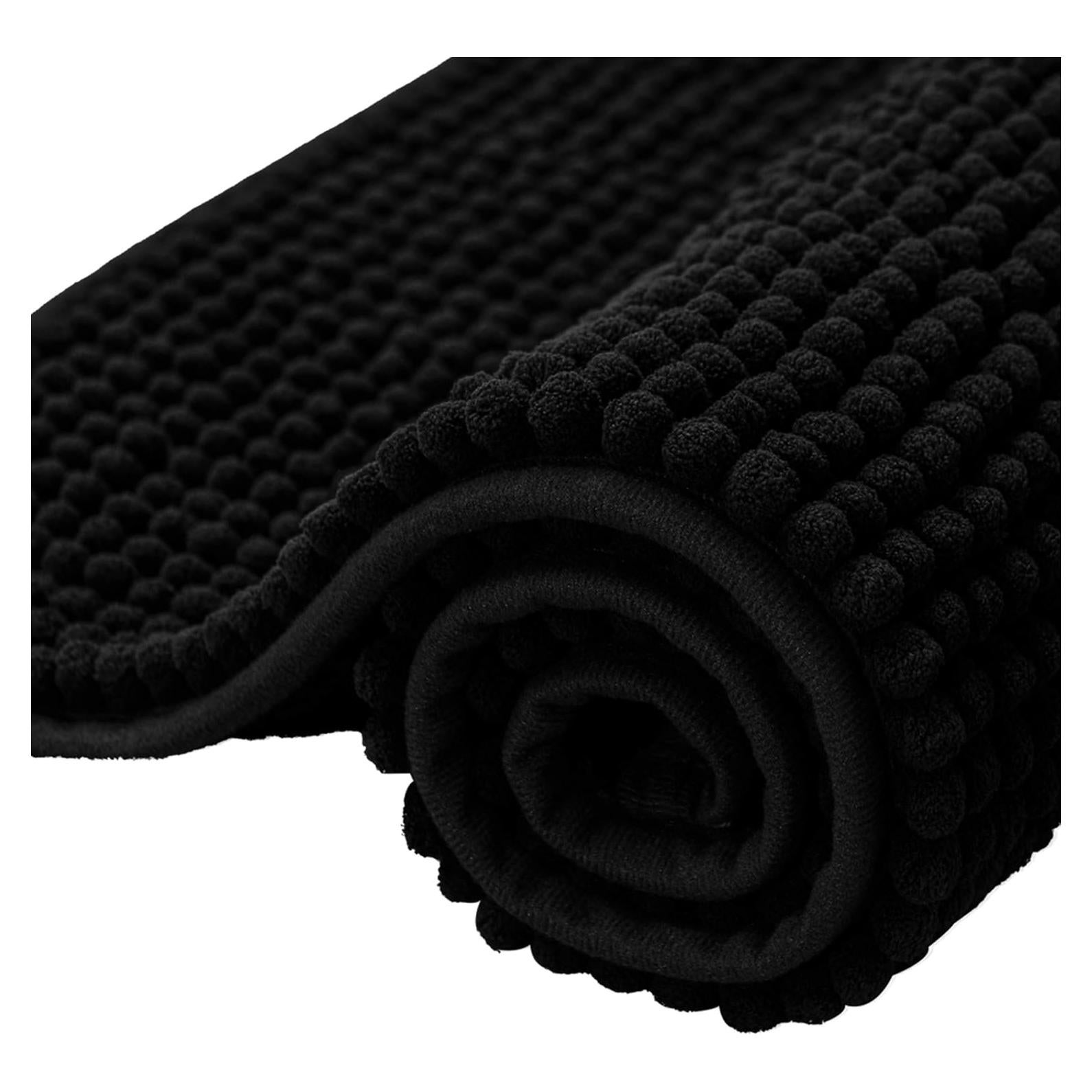 Alfombrilla de Baño SUBRTEX Chenille 0.41x0.61m Negra